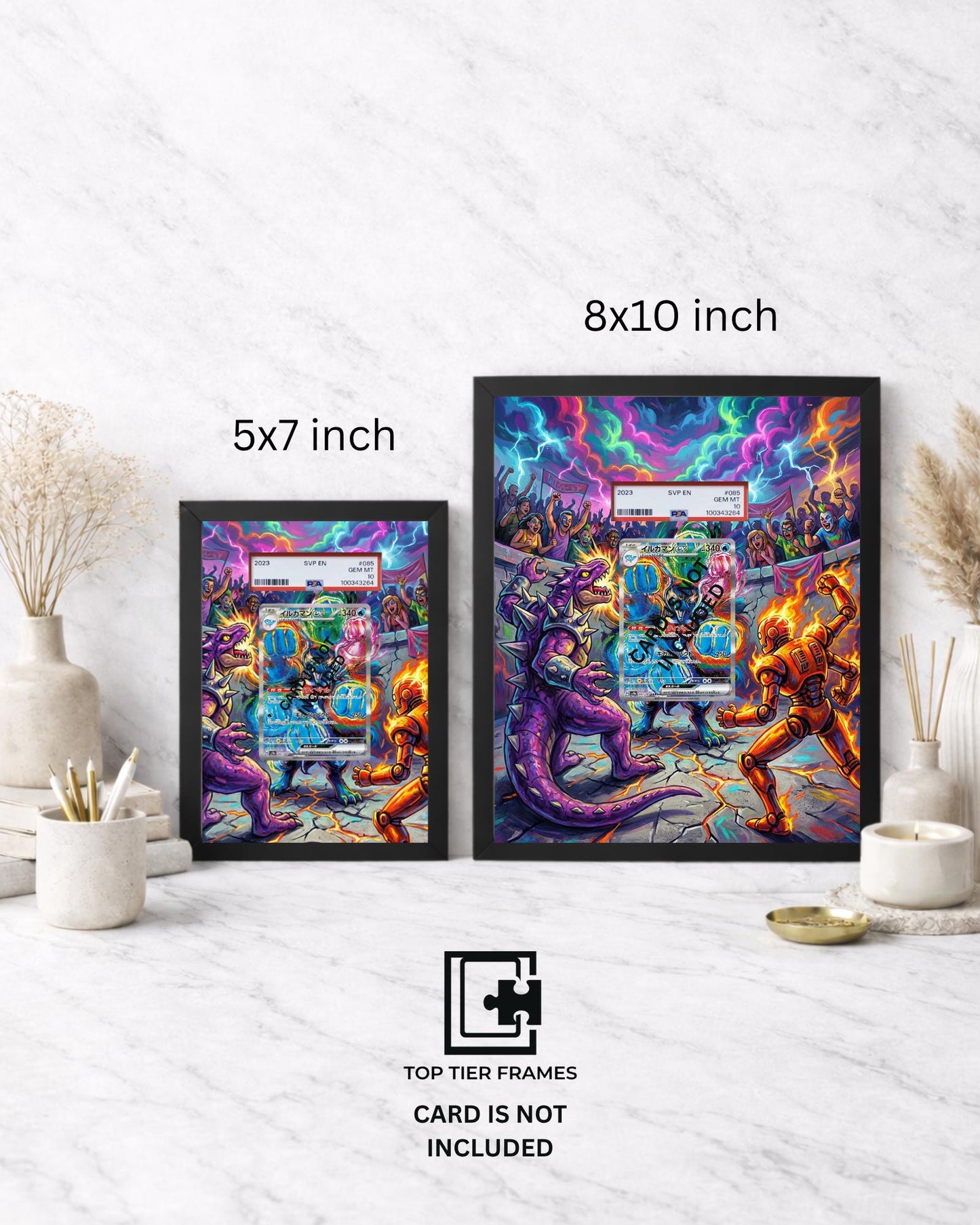 Premium Frame for Palafin 151/131 | 8x10 / 5x7 Graded Slab or Raw Card Display | Extended Art Wall Decor