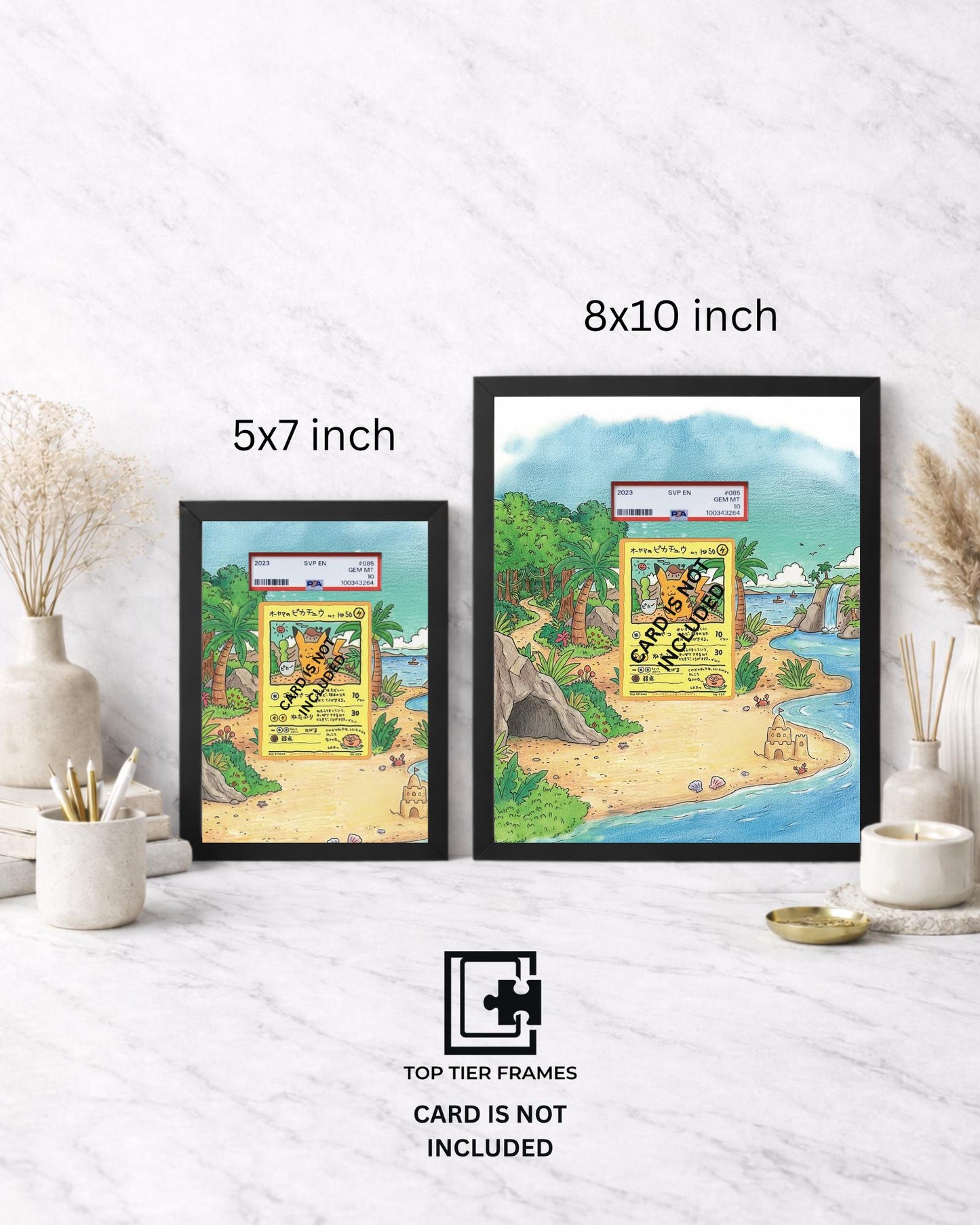 Premium Frame for Ooyama Pikachu | 8x10 / 5x7 Graded Slab or Raw Card Display | Extended Art Wall Decor