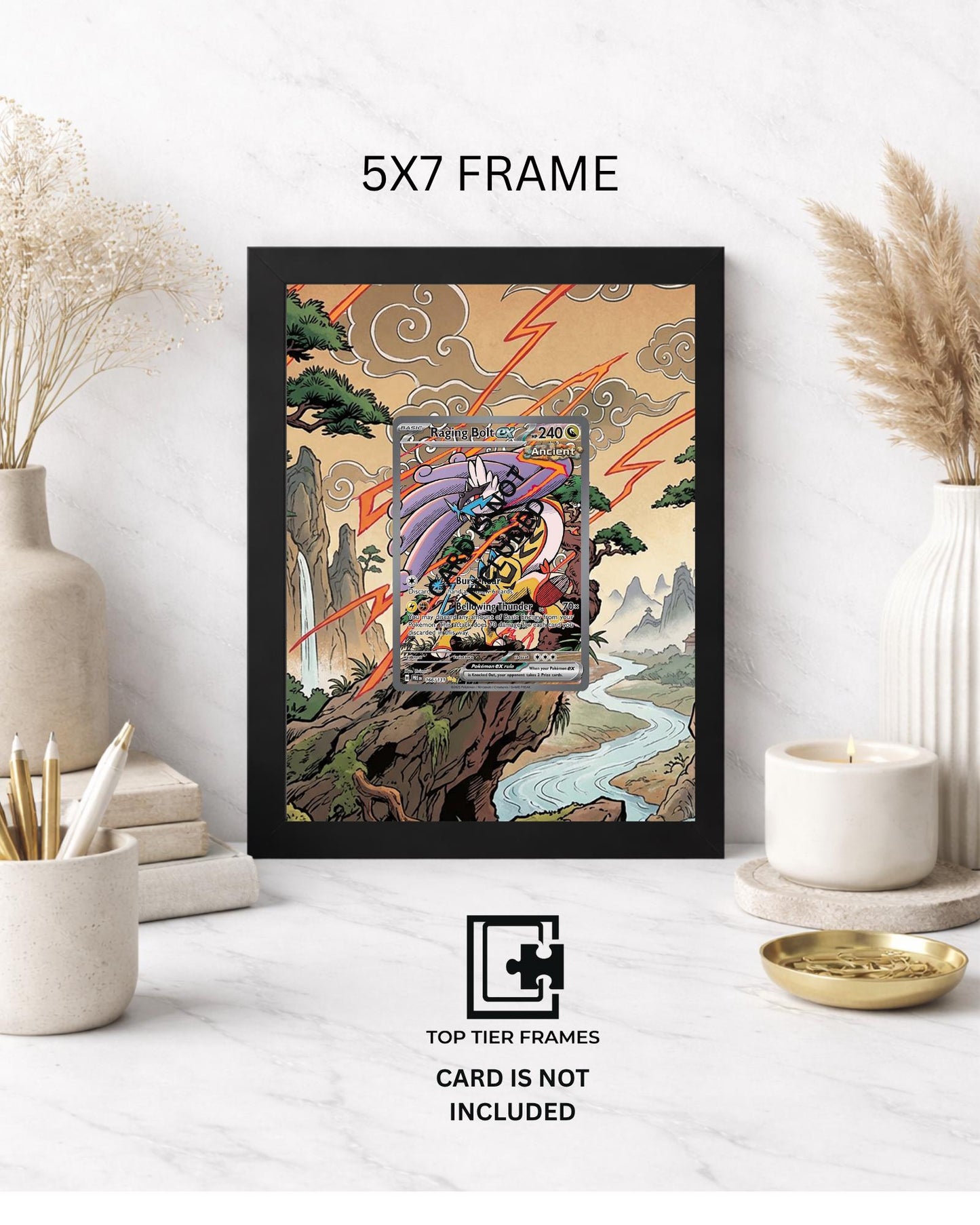 Premium Frame for Raging Bolt 166/131 | 8x10 / 5x7 Graded Slab or Raw Card Display | Extended Art Wall Decor