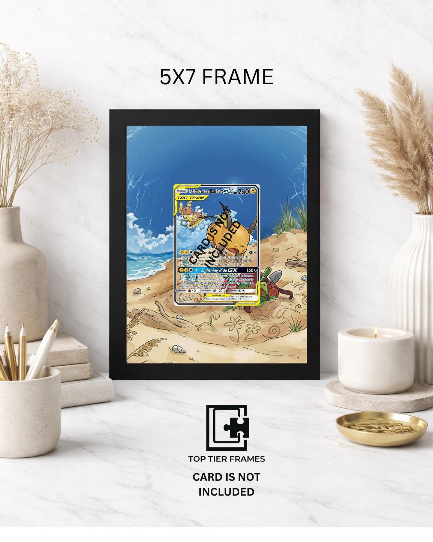Premium Frame for Raichu GX | 8x10 / 5x7 Graded Slab or Raw Card Display | Extended Art Wall Decor