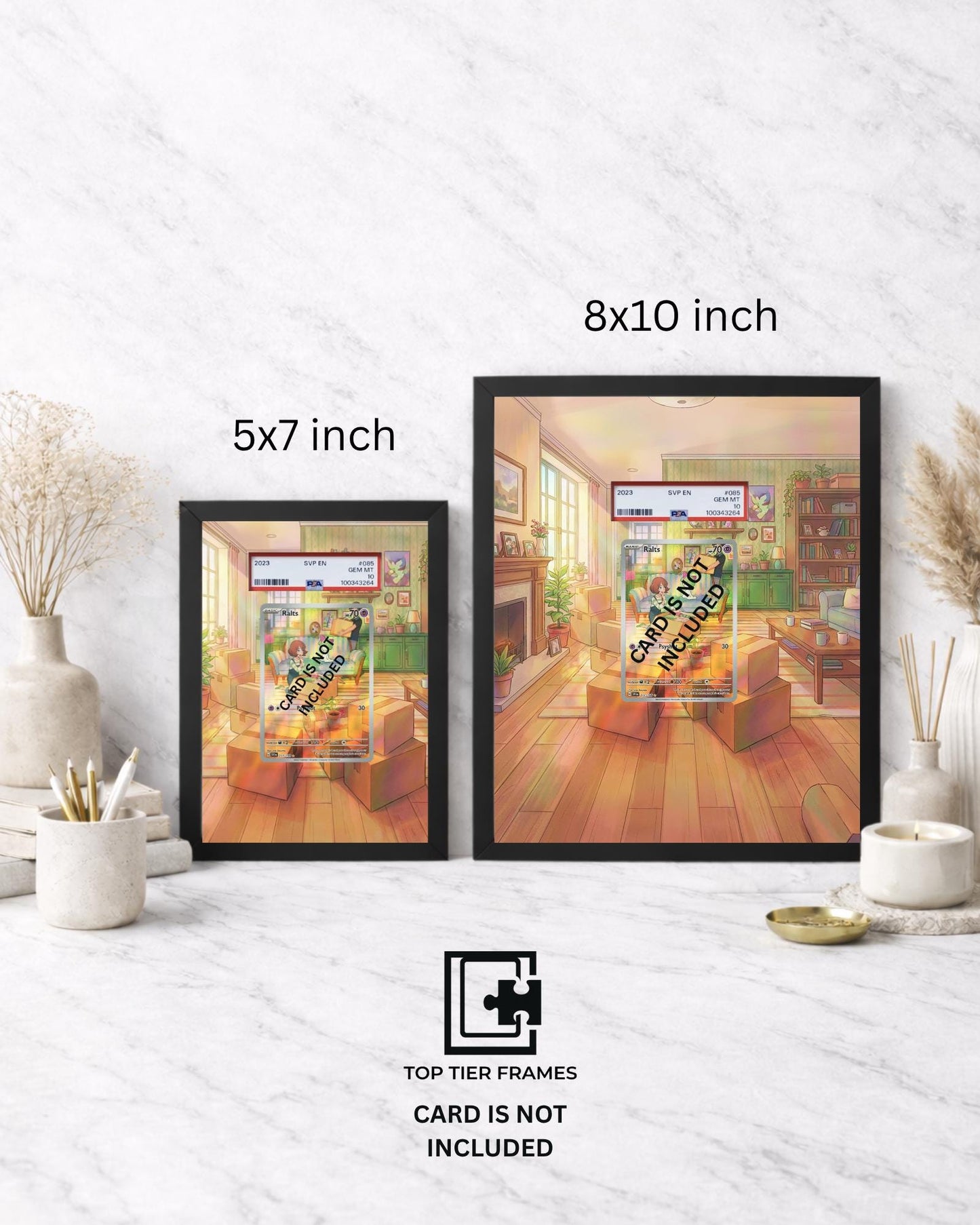 Premium Frame for Ralts 211/198 | 8x10 / 5x7 Graded Slab or Raw Card Display | Extended Art Wall Decor