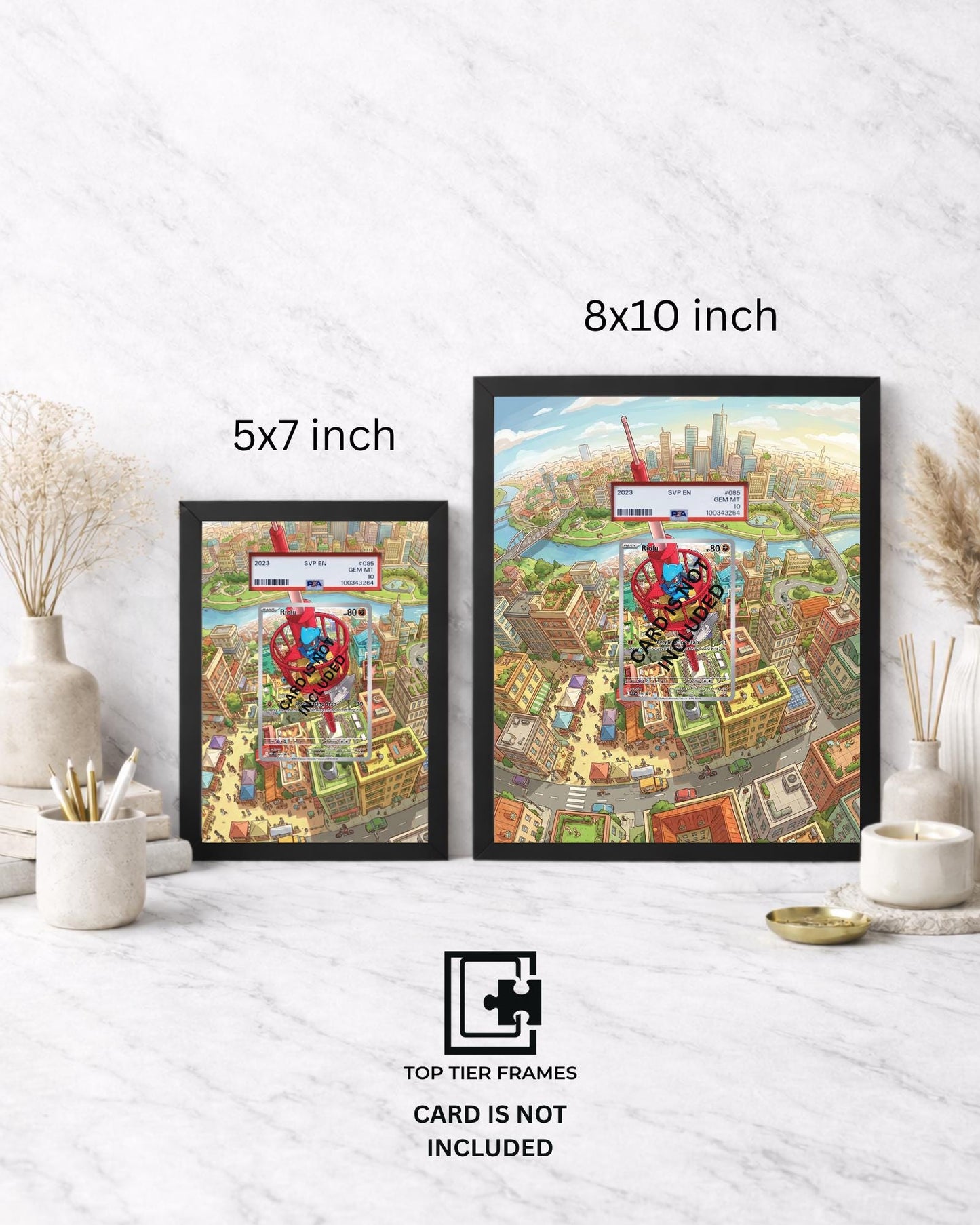 Premium Frame for Riolu 010 Promo | 8x10 / 5x7 Graded Slab or Raw Card Display | Extended Art Wall Decor