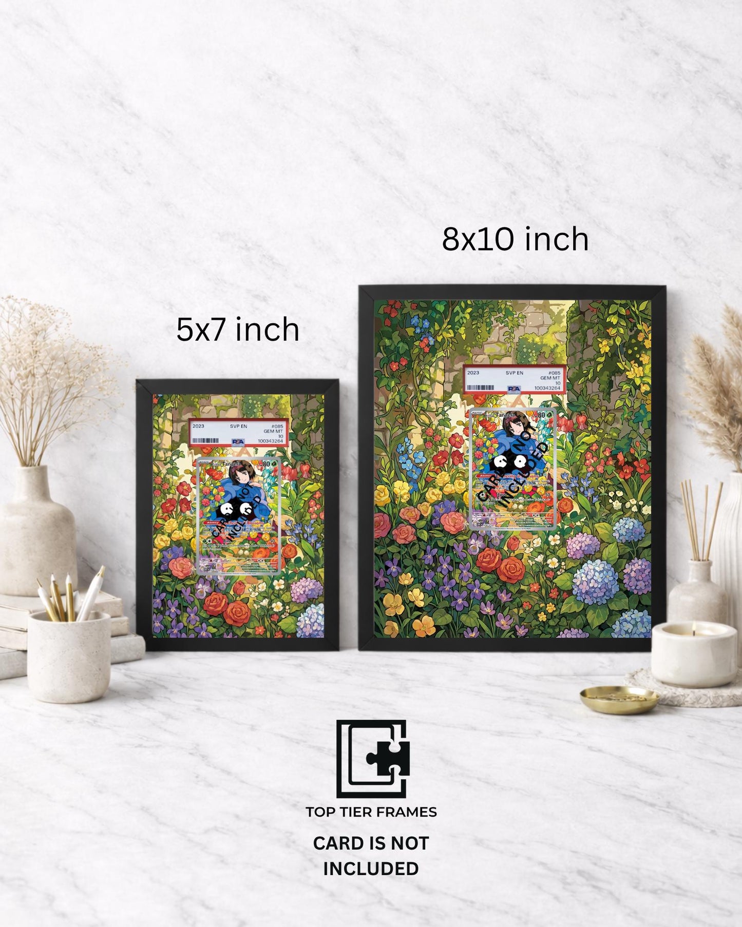 Premium Frame for Erika's Tangela 218/217 | 8x10 / 5x7 Graded Slab or Raw Card Display | Extended Art Wall Decor