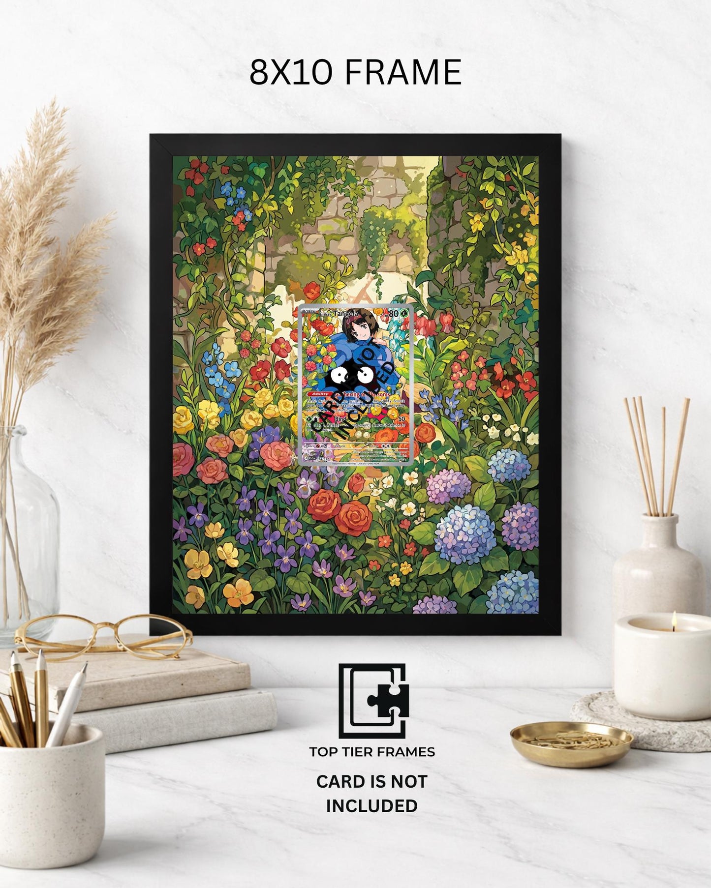 Erika's Tangela 218/217 Pokémon TCG card display frame - extended art wall decor