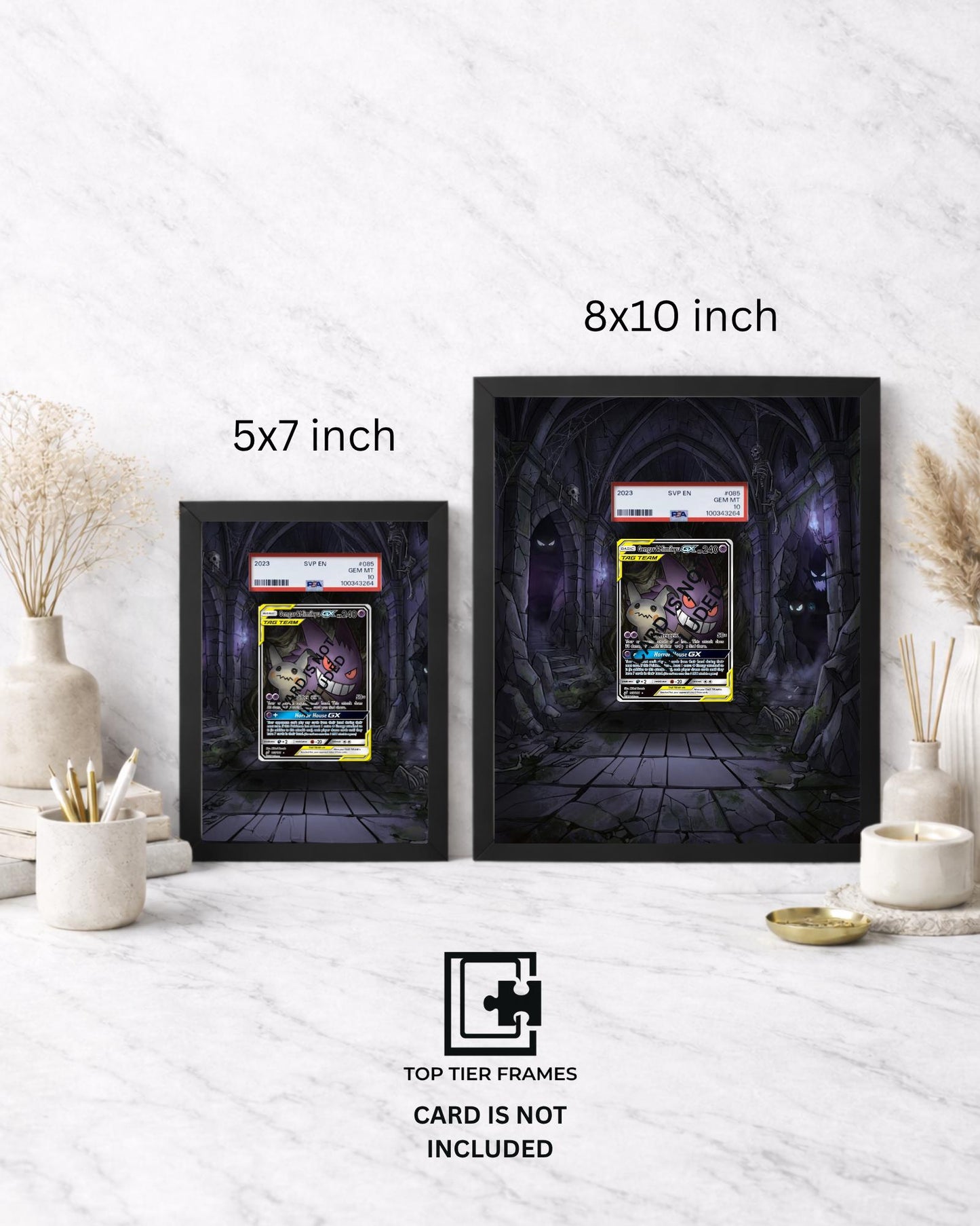 Premium Frame for Gengar Mimikyu GX 165/181 | 8x10 / 5x7 Graded Slab or Raw Card Display | Extended Art Wall Decor