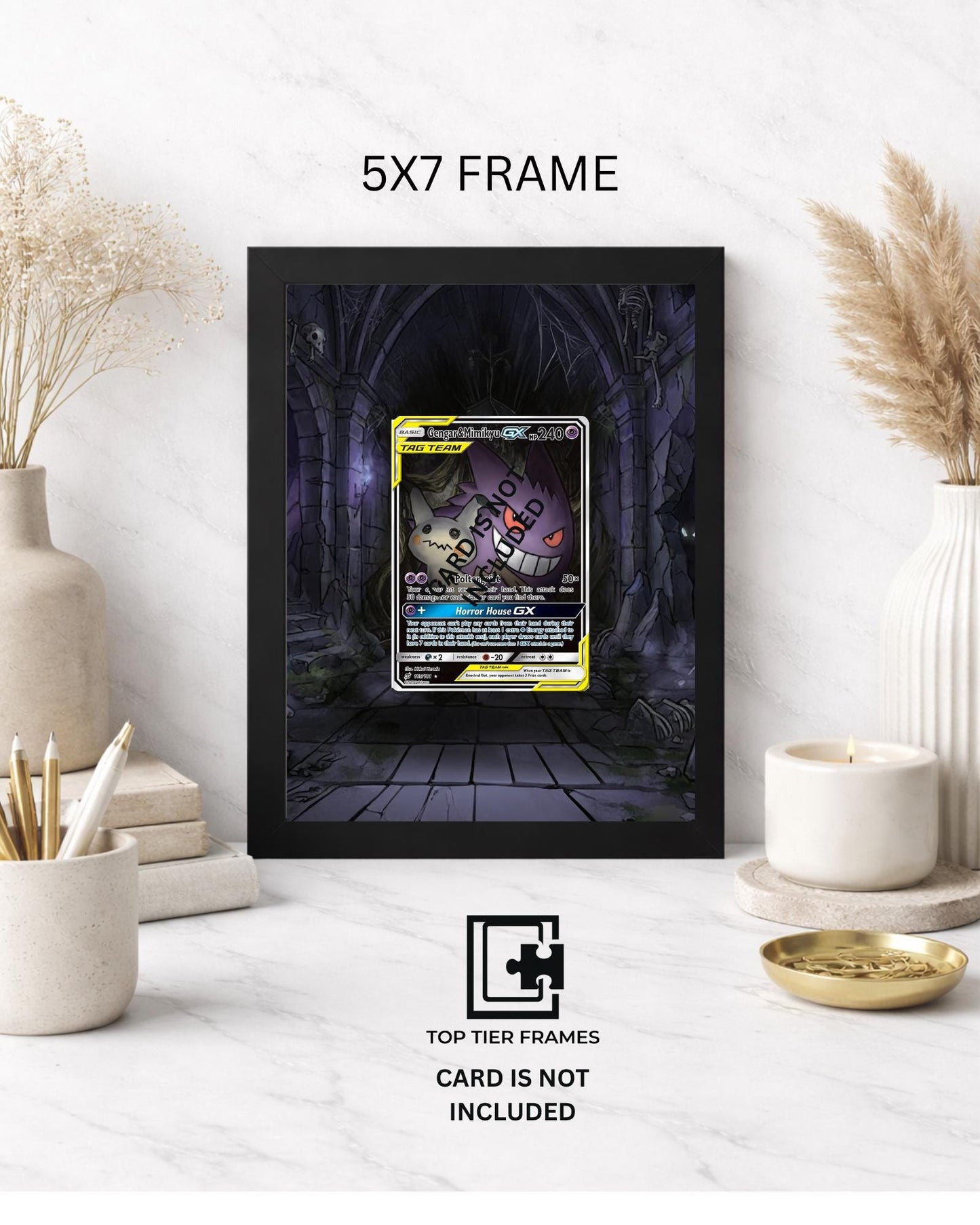 Premium Frame for Gengar Mimikyu GX 165/181 | 8x10 / 5x7 Graded Slab or Raw Card Display | Extended Art Wall Decor