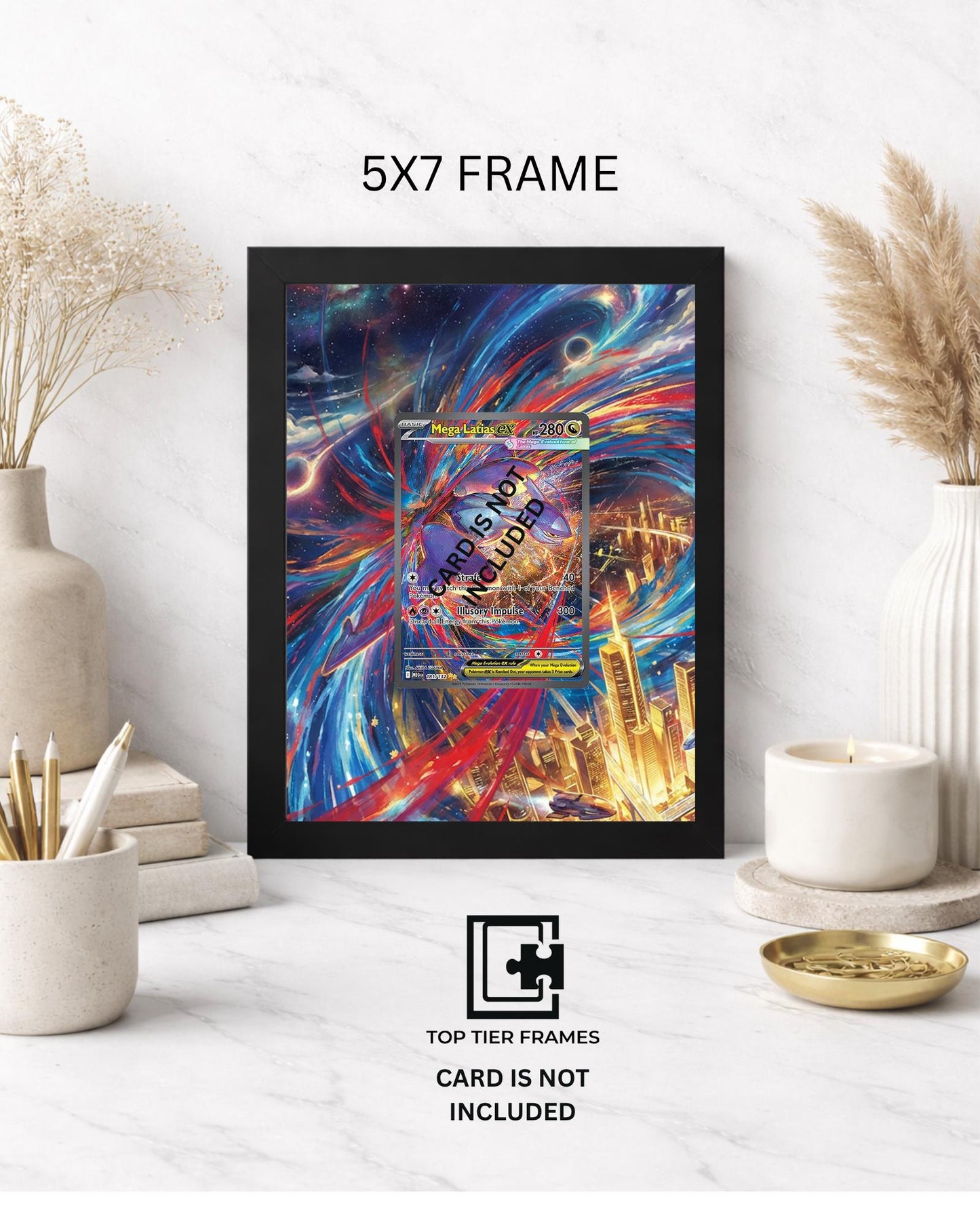 Premium Display Frame for Mega Latias ex #181/132 | Compatible with Mega Evolution | 8x10 & 5x7 Graded Slab or Raw Card Showcase