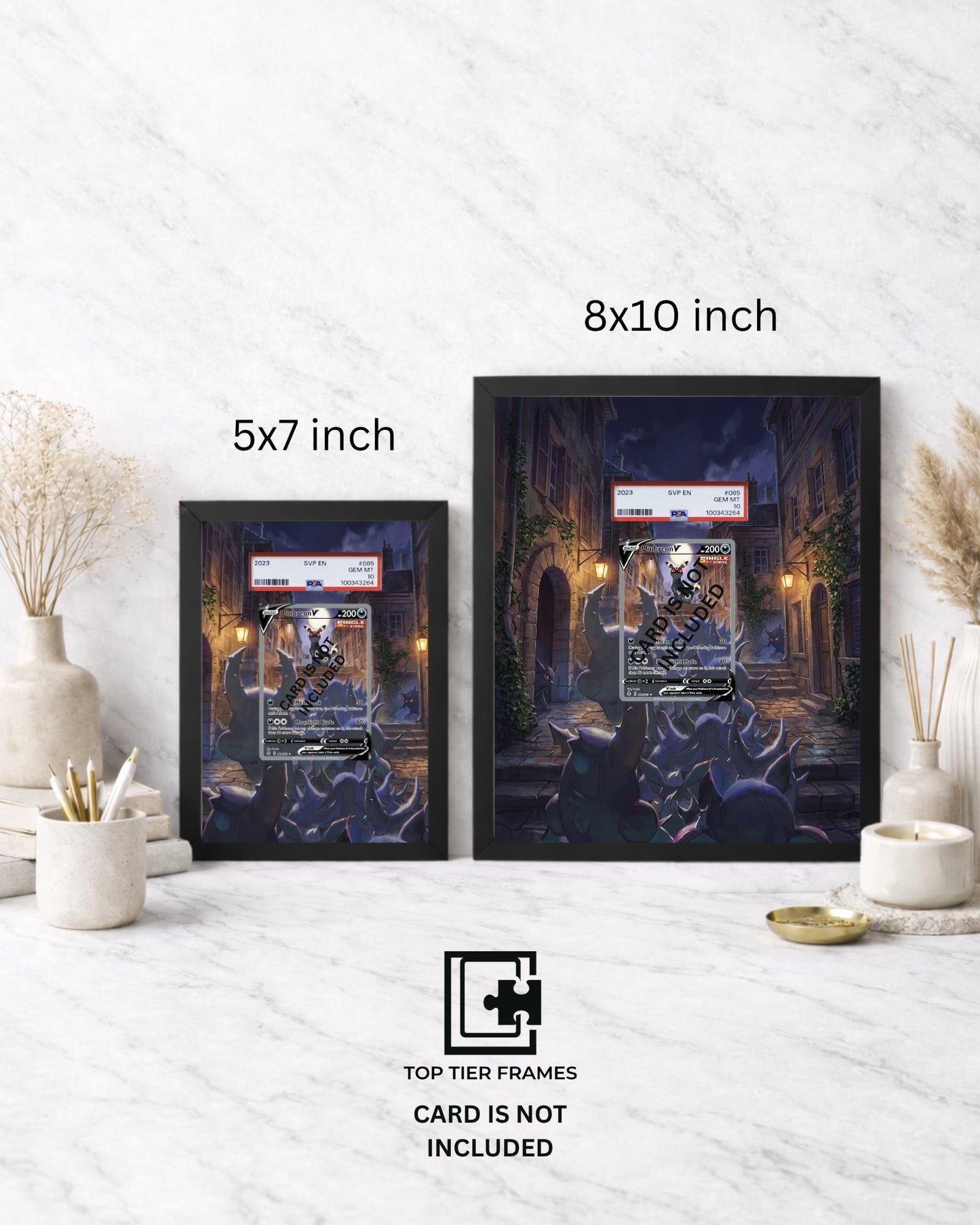 Premium Display Frame for Umbreon V #189/203 | Compatible with Evolving Skies | 8x10 & 5x7 Graded Slab or Raw Card Showcase