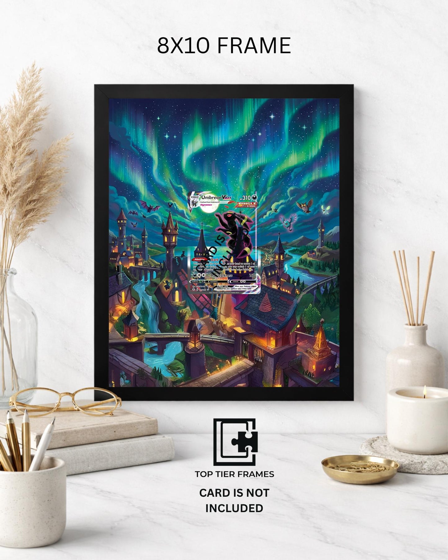 Umbreon VMAX #215/203 Pokémon TCG card display frame - extended art wall decor