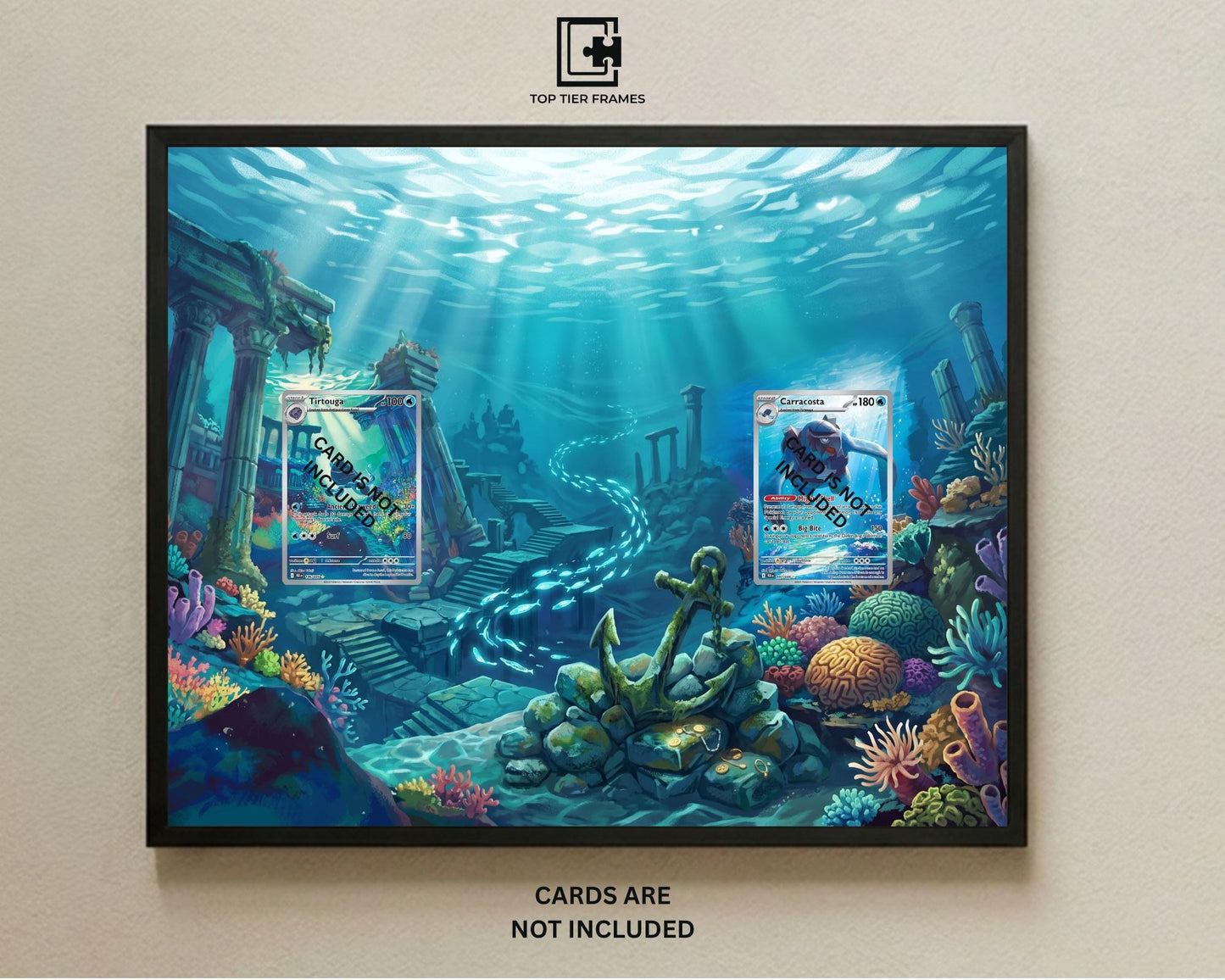 Tirtouga and Carracosta Pokémon TCG card display frame - extended art wall decor