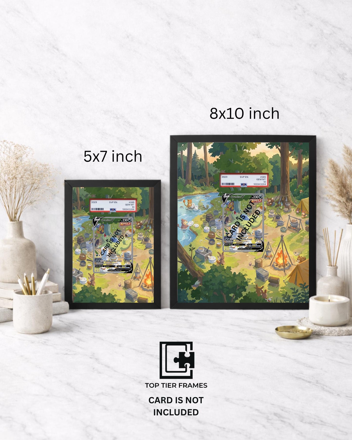 Premium Display Frame for Tyranitar V 155/163 | Compatible with Pokemon Battle Styles | 8x10 & 5x7 Graded Slab or Raw Card Showcase