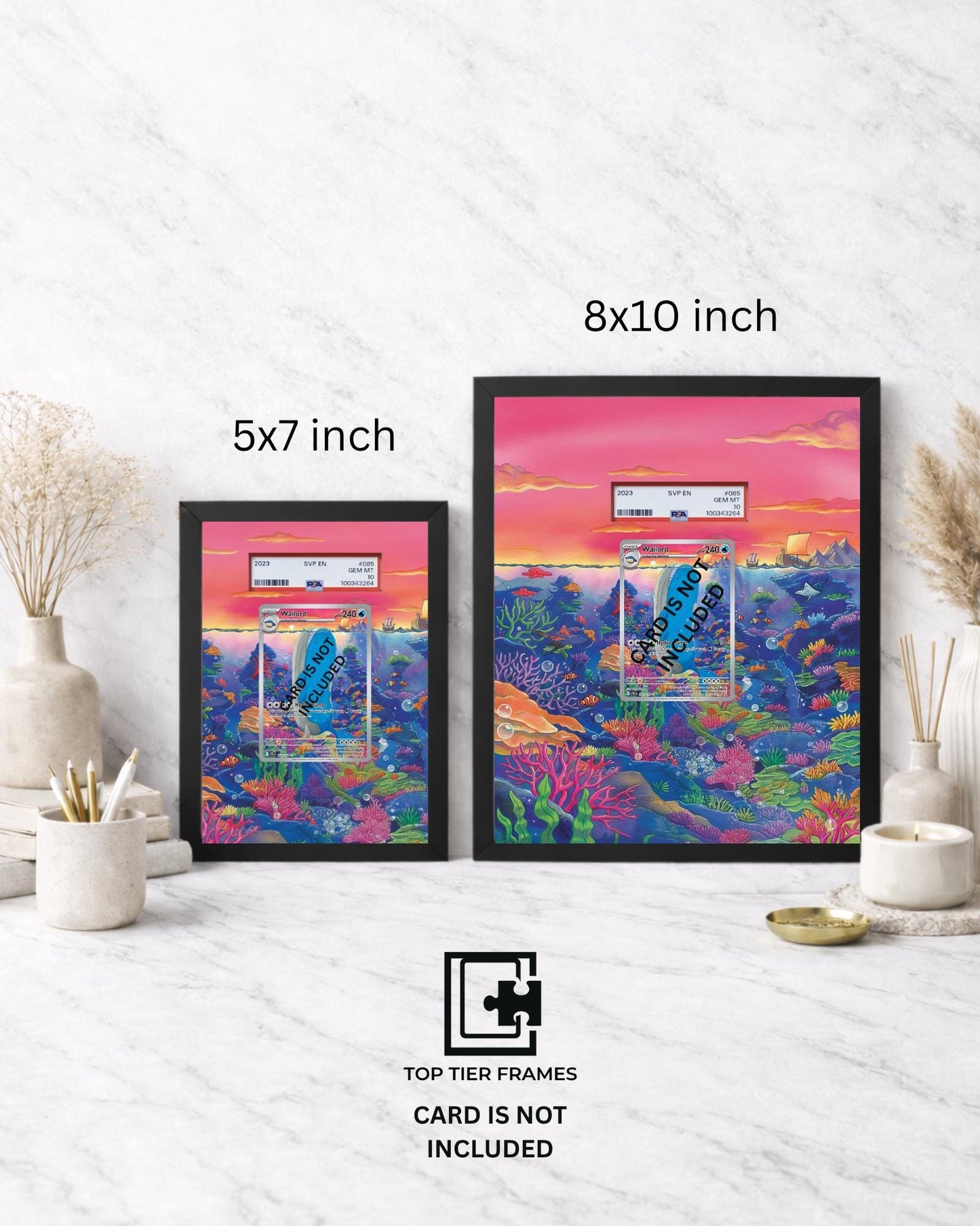 Premium Display Frame for Wailord #162 | Compatible with Pokemon Journey Together  | 8x10 & 5x7 Graded Slab or Raw Card Showcase