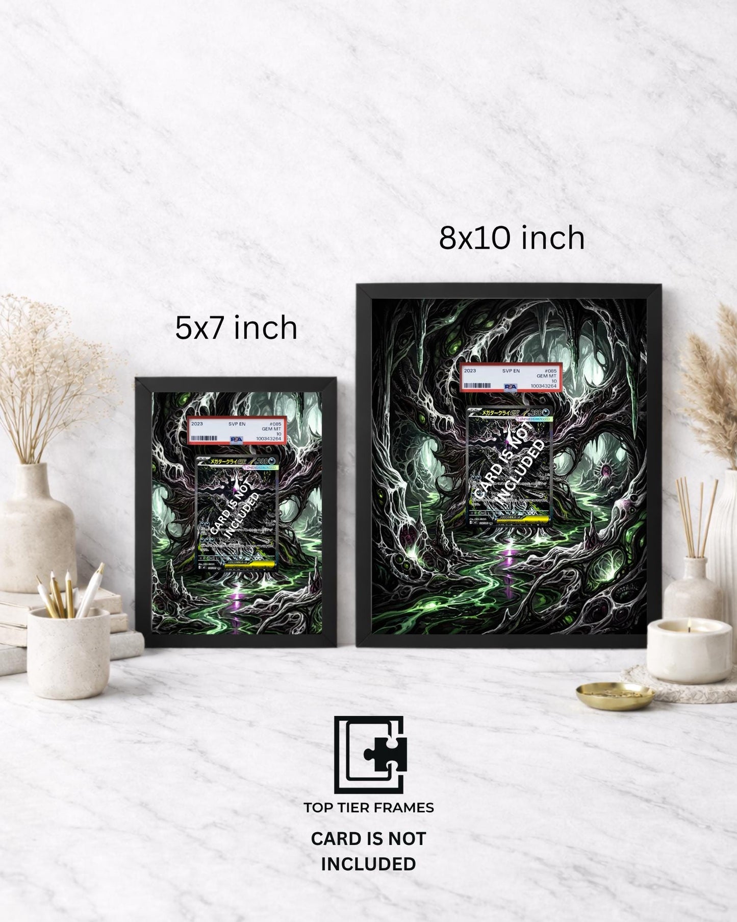 Premium Frame for Mega Darkrai ex from Pitch Black | 8x10 / 5x7 Graded Slab or Raw Card Display | Extended Art Wall Decor