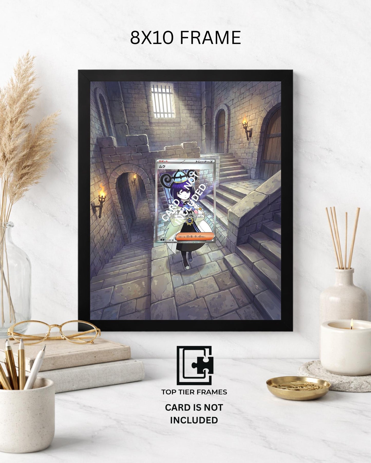 Gwynn from Pitch Black Pokémon TCG card display frame - extended art wall decor