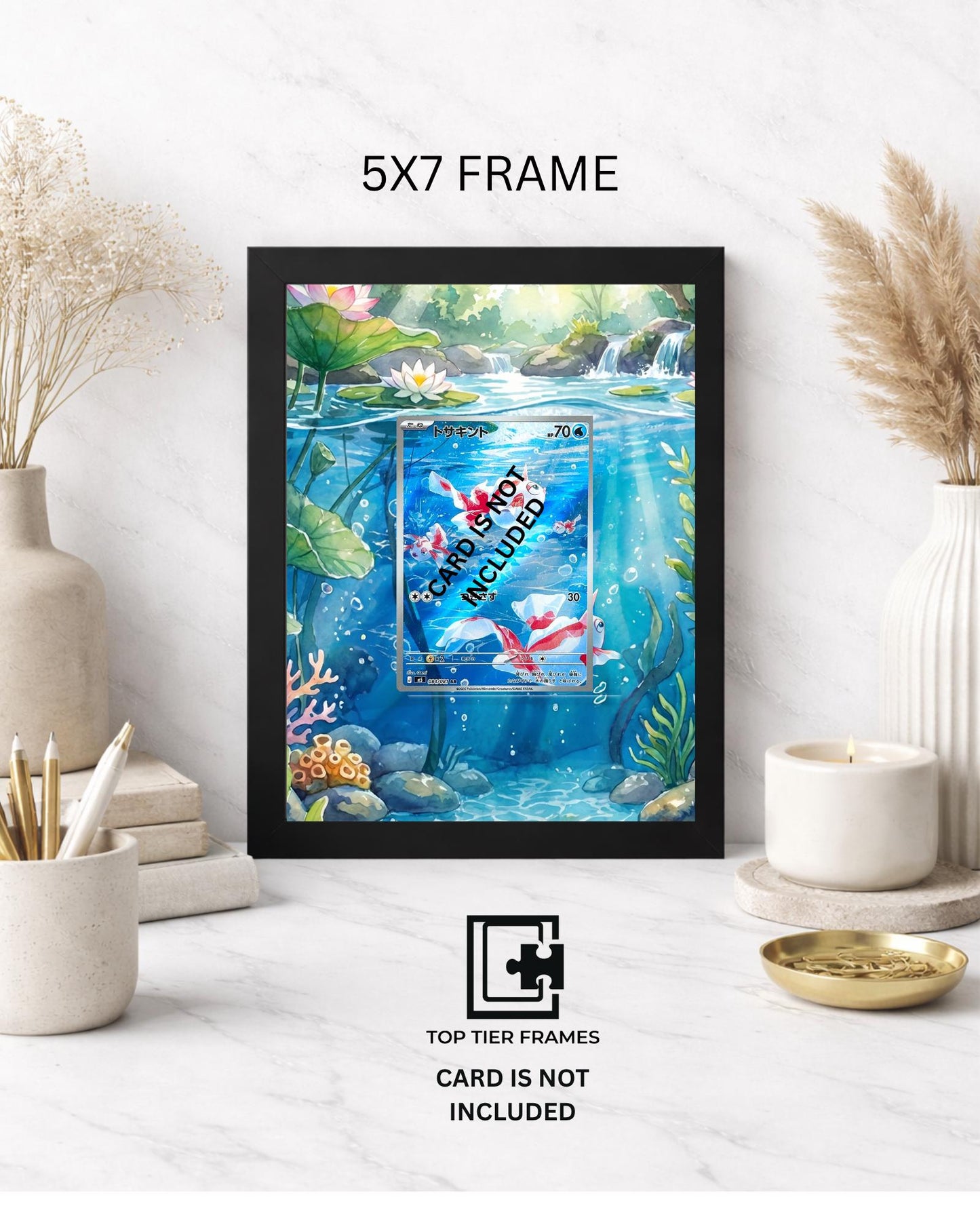 Premium Frame for Goldeen from Pitch Black | 8x10 / 5x7 Graded Slab or Raw Card Display | Extended Art Wall Decor