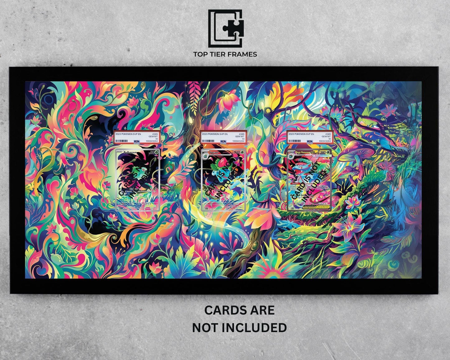 First Partner Bulbasaur Evolution Line Pokémon TCG card display frame - extended art wall decor
