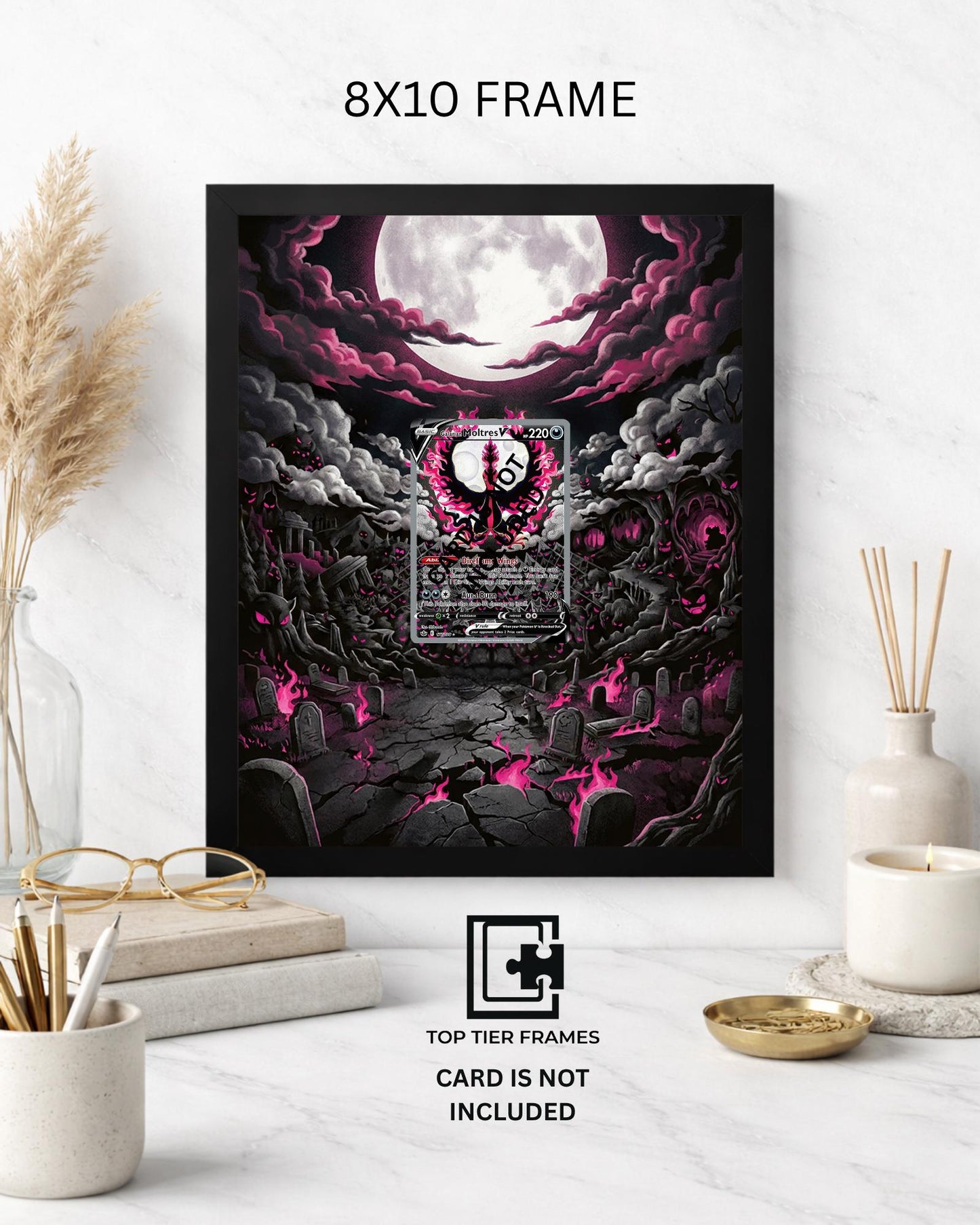 Galarian Moltres V #177 Pokémon TCG card display frame - extended art wall decor