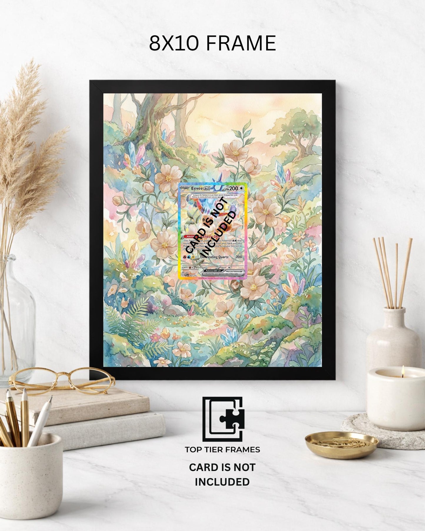 Eevee EX Extended Art Pokémon TCG card display frame - extended art wall decor