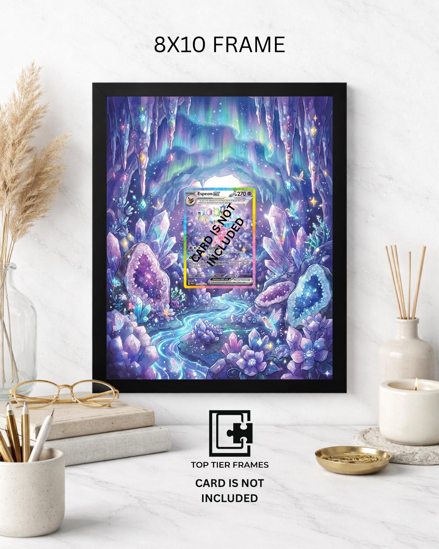 Espeon EX Pokémon TCG card display frame - extended art wall decor