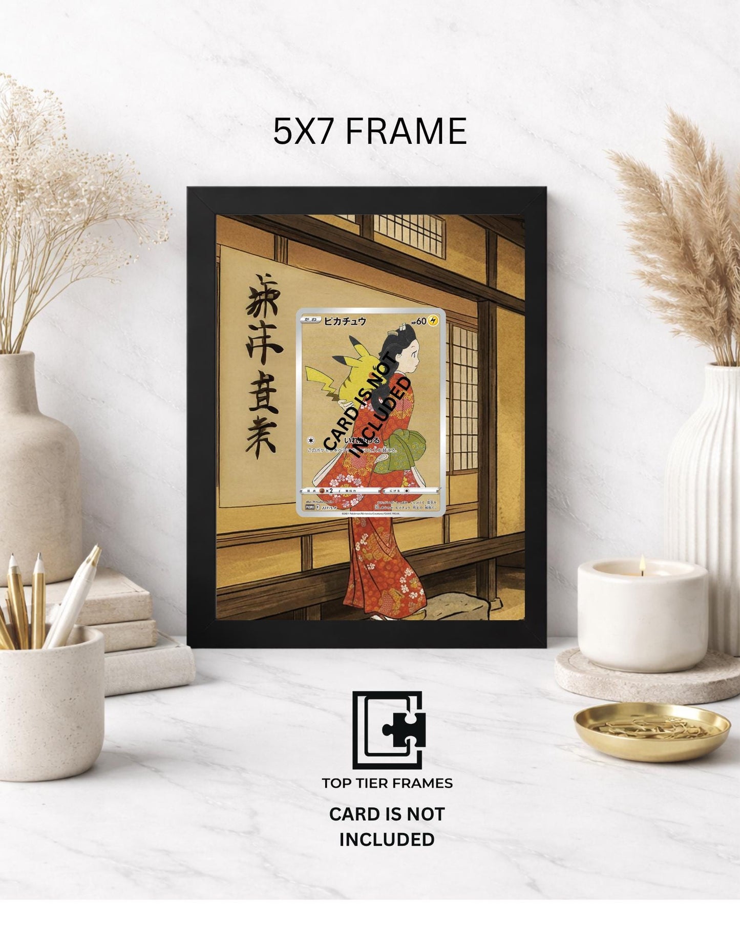 Art Display Frame for Pikachu Stamp Box Promo | Beauty Looking Back Card Gallery Showcase | Accessory for Pokémon TCG