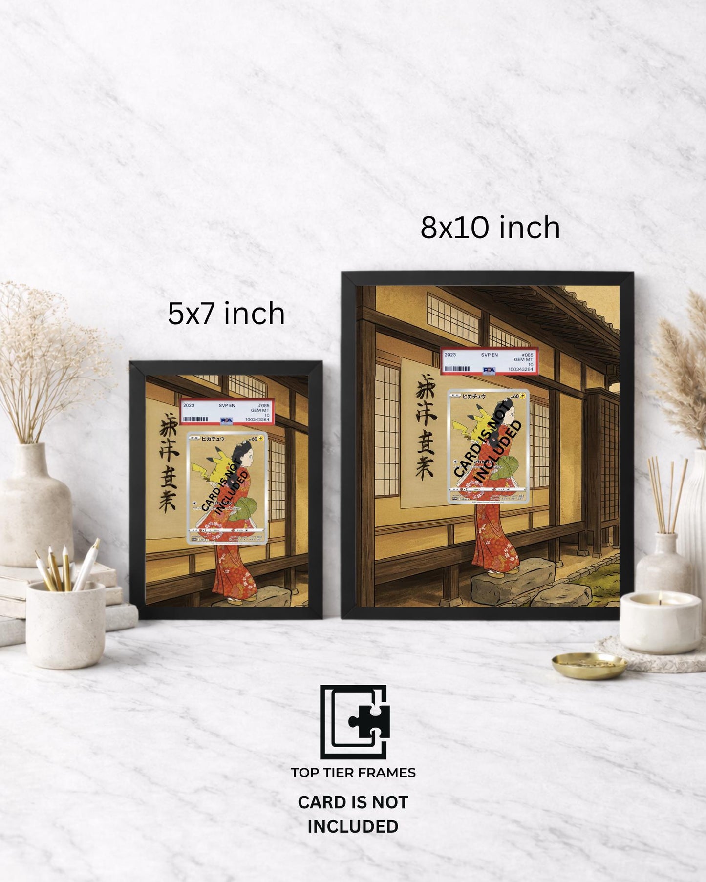 Art Display Frame for Pikachu Stamp Box Promo | Beauty Looking Back Card Gallery Showcase | Accessory for Pokémon TCG