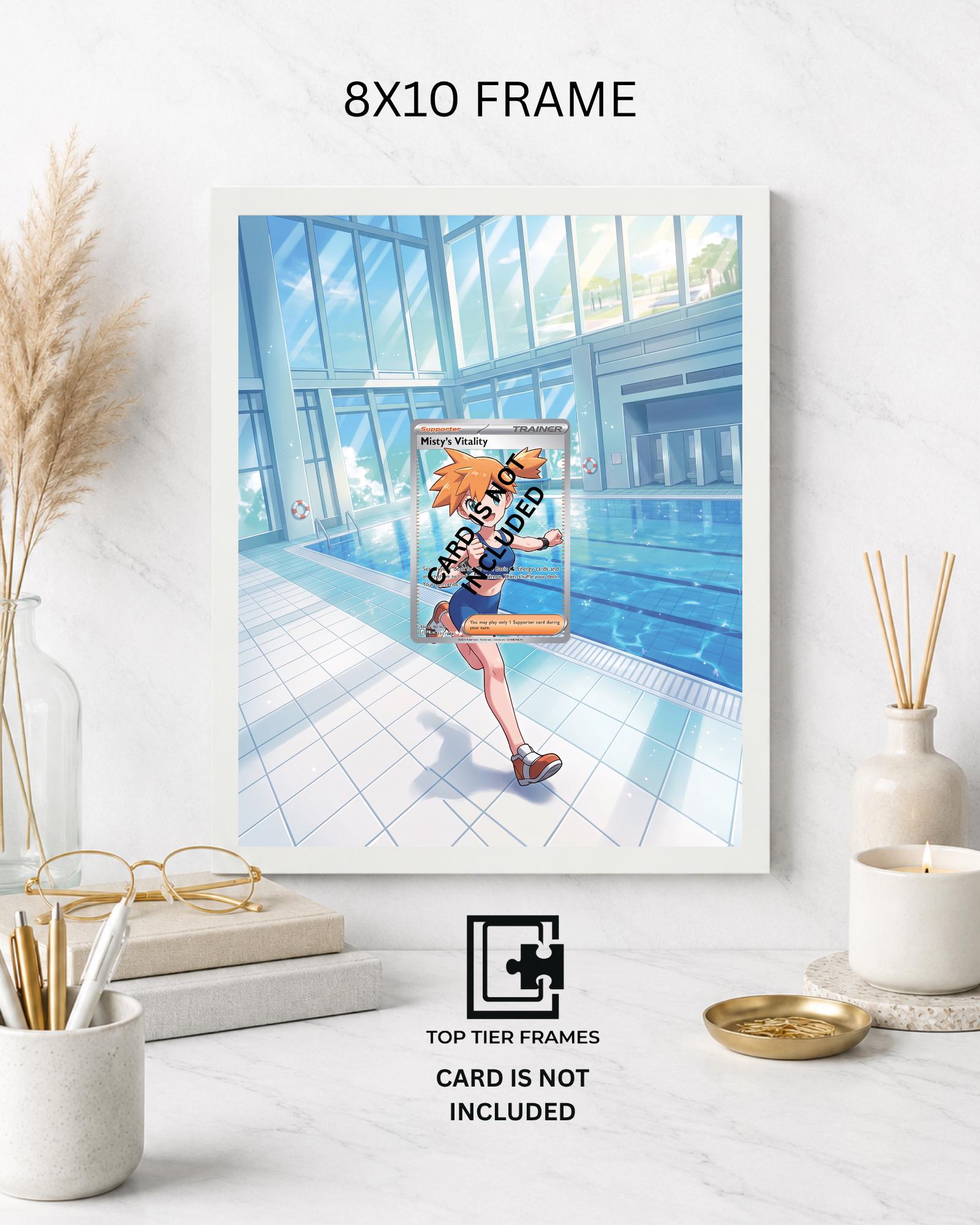 Misty's Vitality Trainer Pokémon TCG card display frame - extended art wall decor