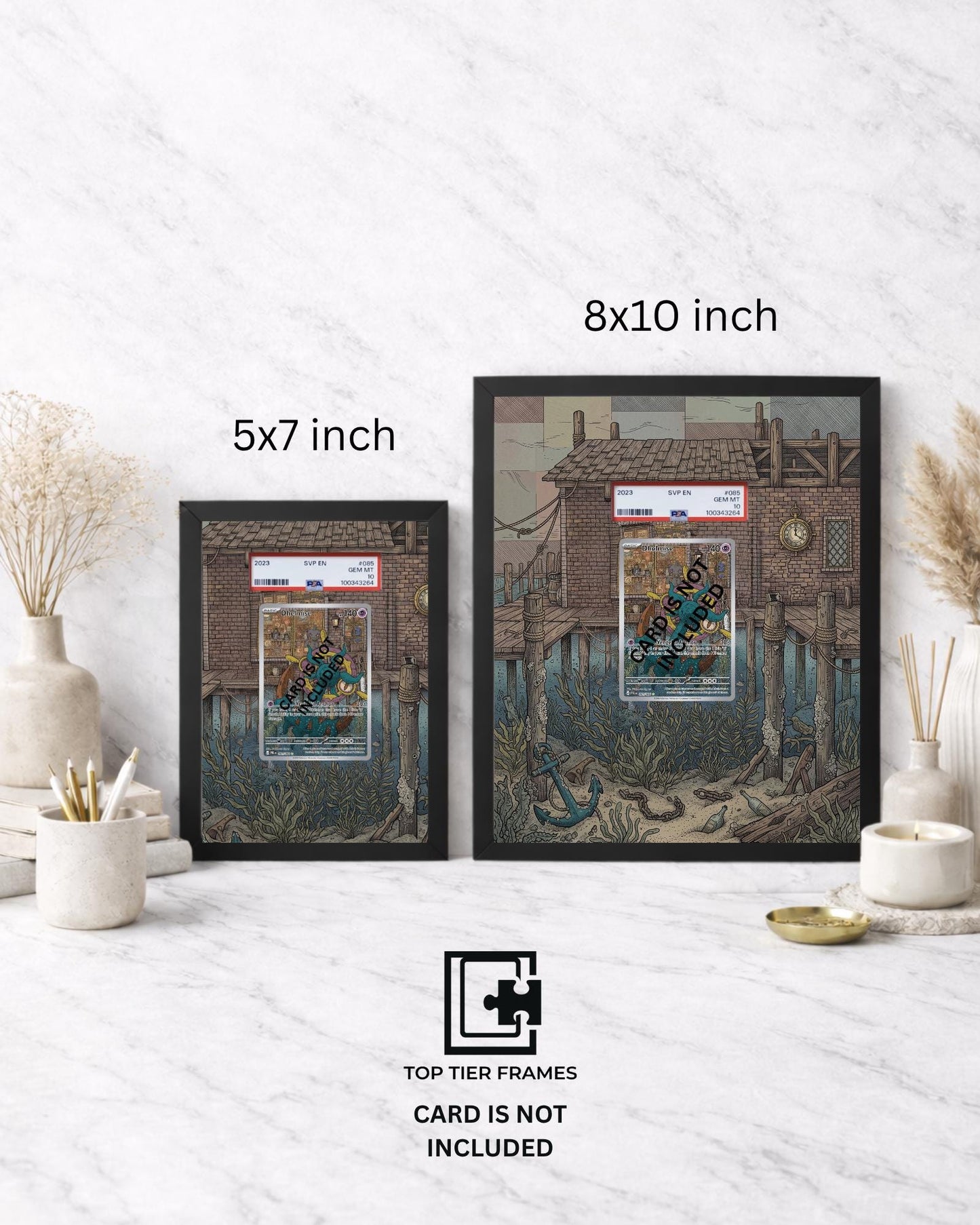 Art Display Frame for Dhelmise | Ghost-Sea Card Gallery Showcase | Accessory for Pokémon TCG
