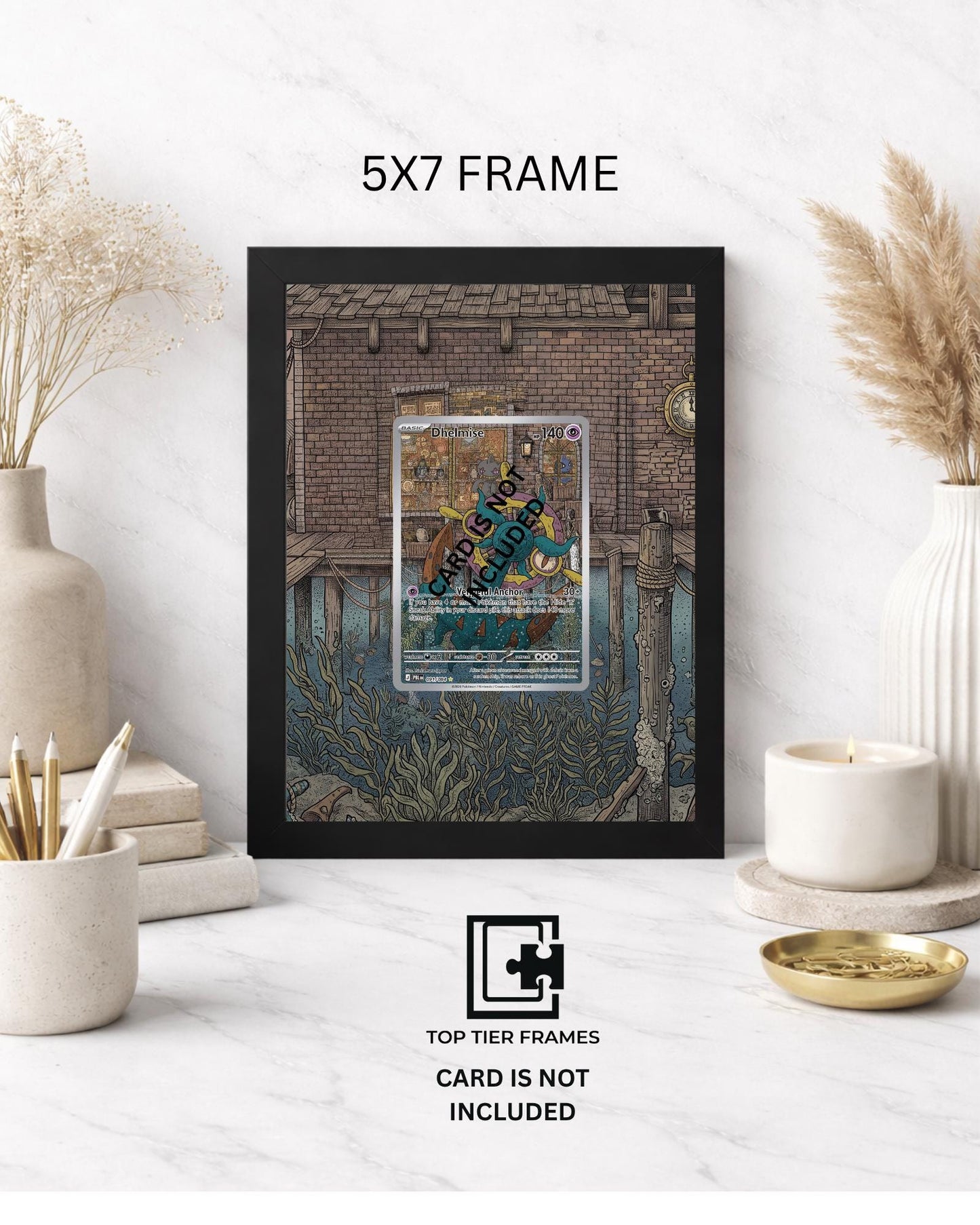 Art Display Frame for Dhelmise | Ghost-Sea Card Gallery Showcase | Accessory for Pokémon TCG