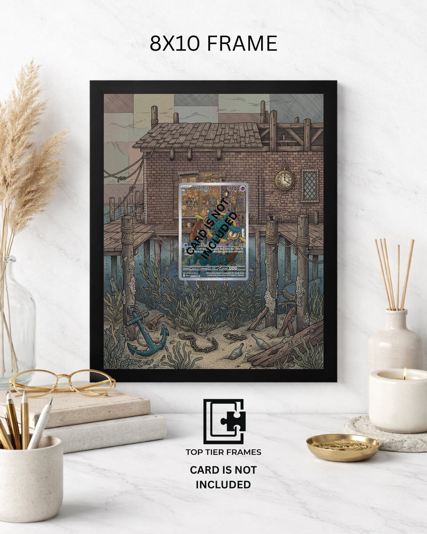 Dhelmise Pokémon TCG card display frame - extended art wall decor