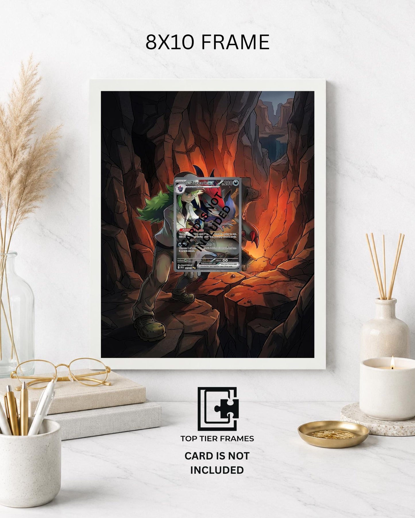 Art Display Frame for N's Zoroark ex | Dark Canyon Card Gallery Showcase | Accessory for Pokémon TCG