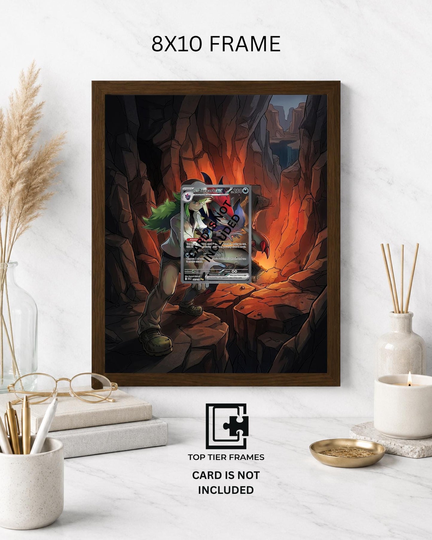 Art Display Frame for N's Zoroark ex | Dark Canyon Card Gallery Showcase | Accessory for Pokémon TCG
