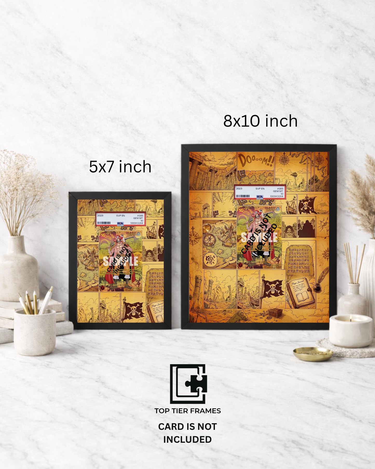 Art Display Frame for Gol D. Roger | Pirate King Manga Gallery Showcase | Accessory for One Piece TCG