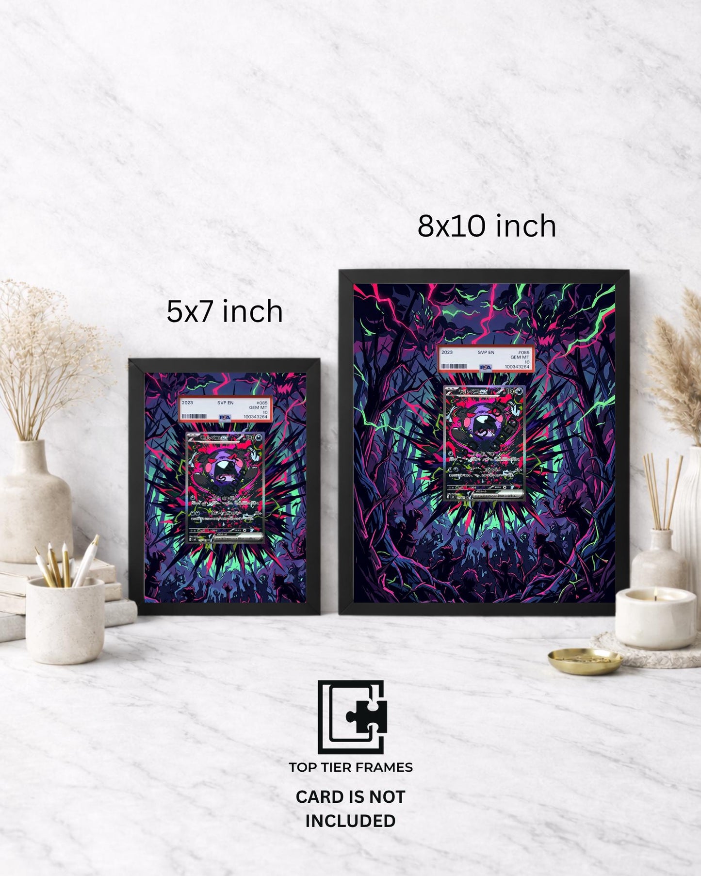 Premium Frame for Morpeko from Pitch Black | 8x10 / 5x7 Graded Slab or Raw Card Display | Extended Art Wall Decor