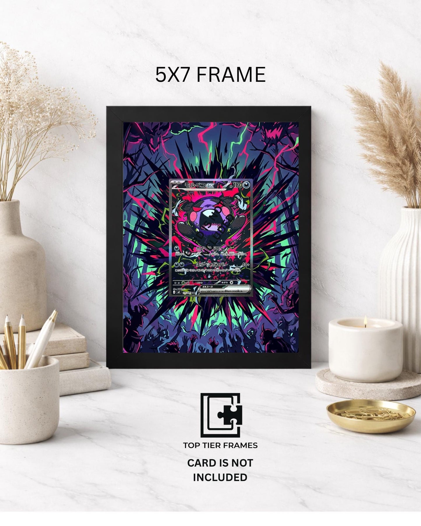 Premium Frame for Morpeko from Pitch Black | 8x10 / 5x7 Graded Slab or Raw Card Display | Extended Art Wall Decor