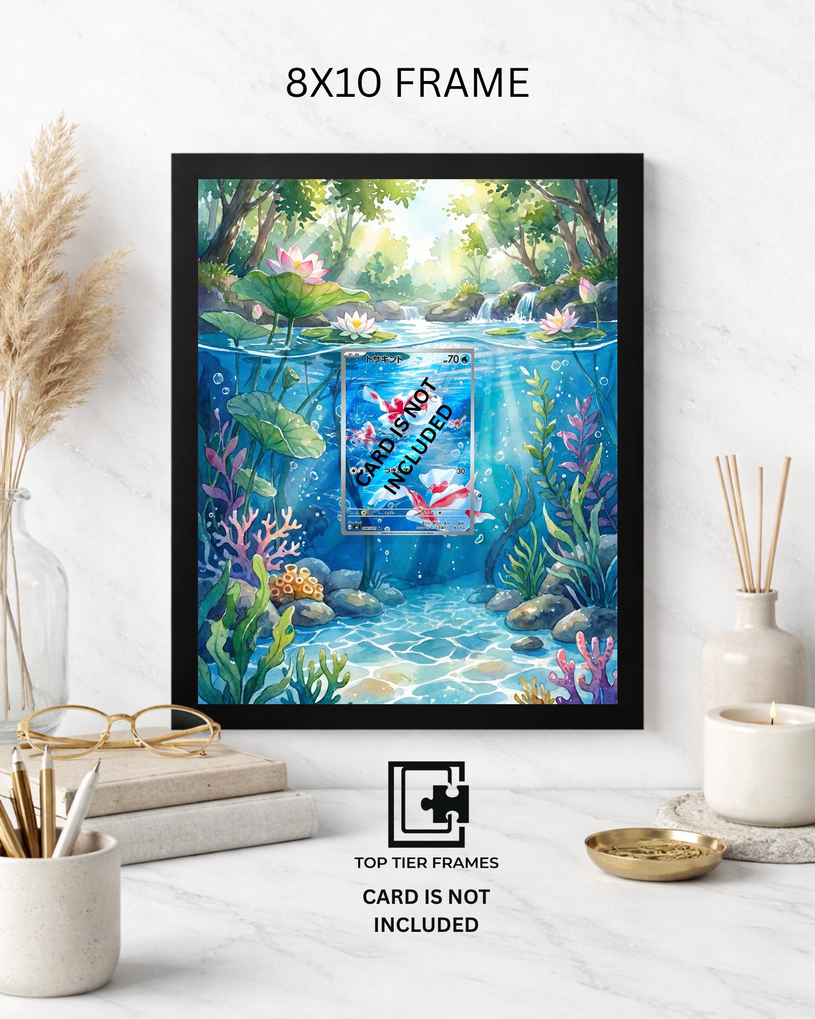 Goldeen from Pitch Black Pokémon TCG card display frame - extended art wall decor