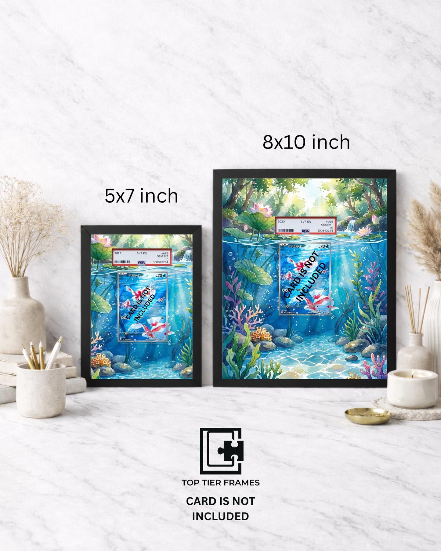 Premium Frame for Goldeen from Pitch Black | 8x10 / 5x7 Graded Slab or Raw Card Display | Extended Art Wall Decor