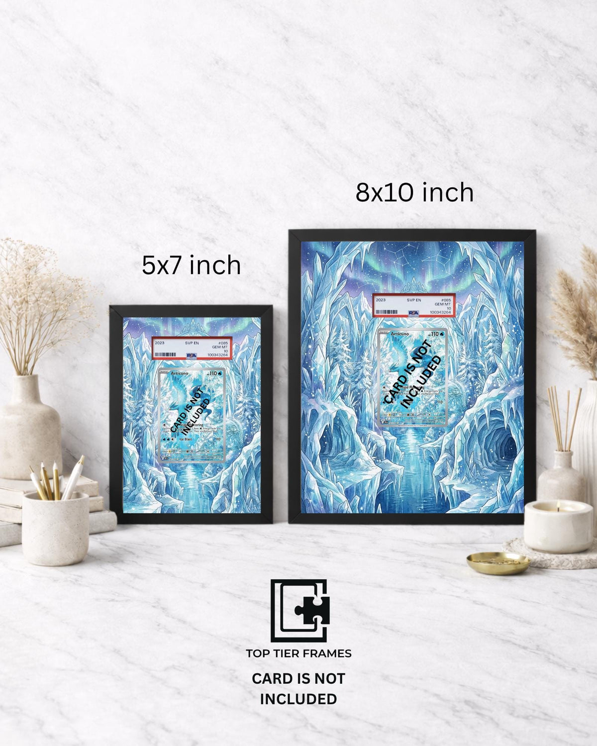 Art Display Frame for Articuno | Frosty Aurora Card Gallery Showcase | Accessory for Pokemon TCG