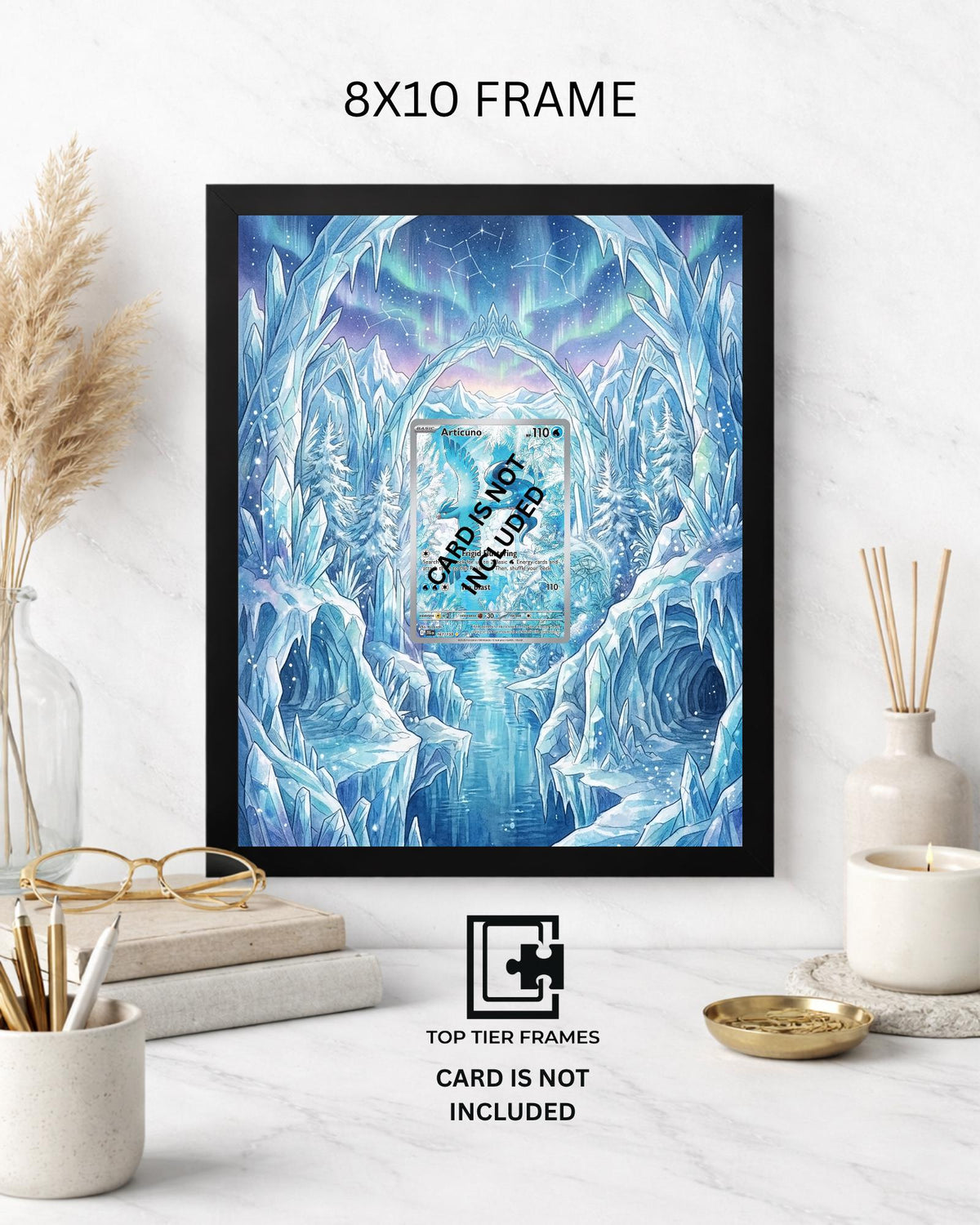 Art Display Frame for Articuno | Frosty Aurora Card Gallery Showcase | Accessory for Pokemon TCG
