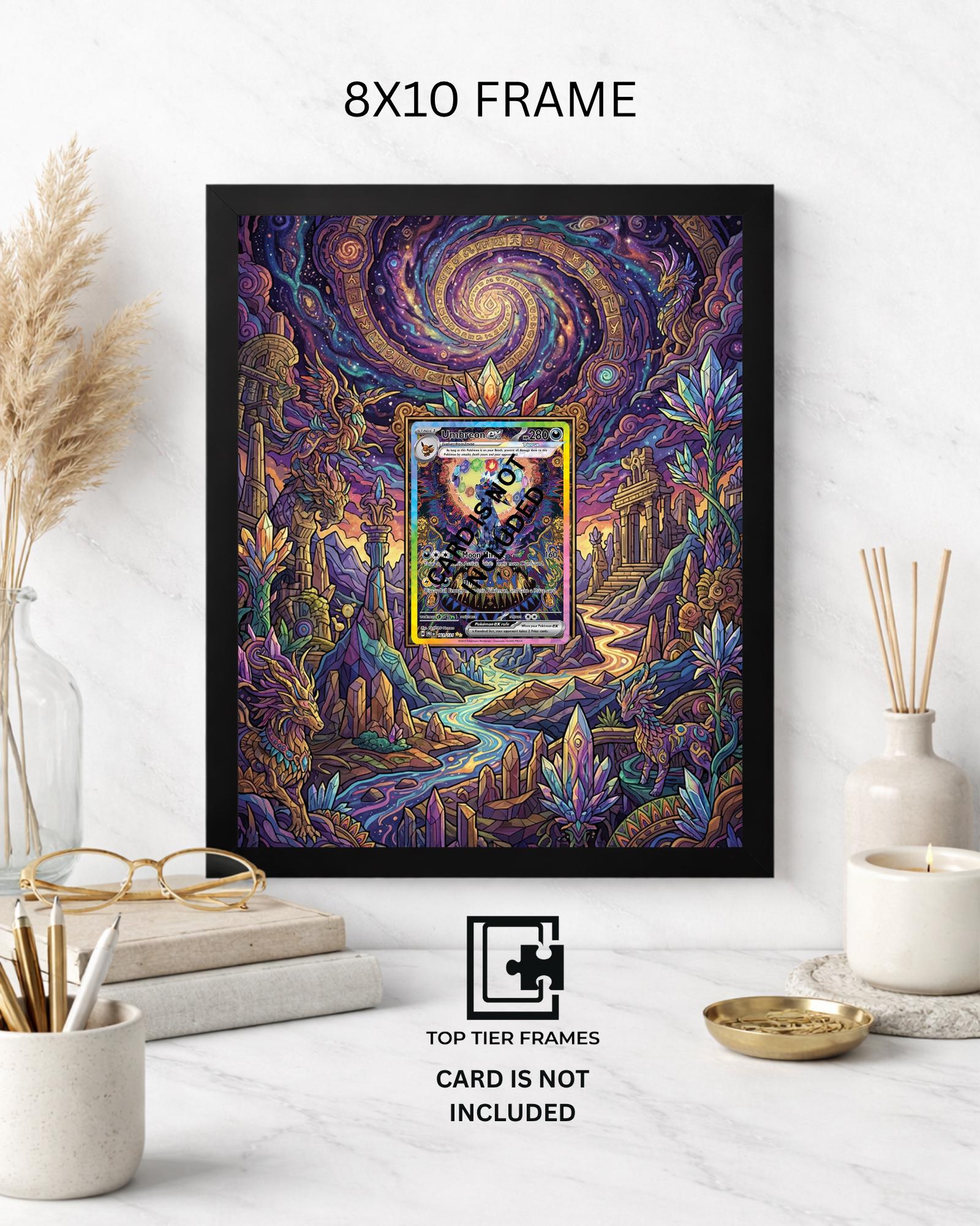 Umbreon from Prismatic Evolutions Pokémon TCG card display frame - extended art wall decor