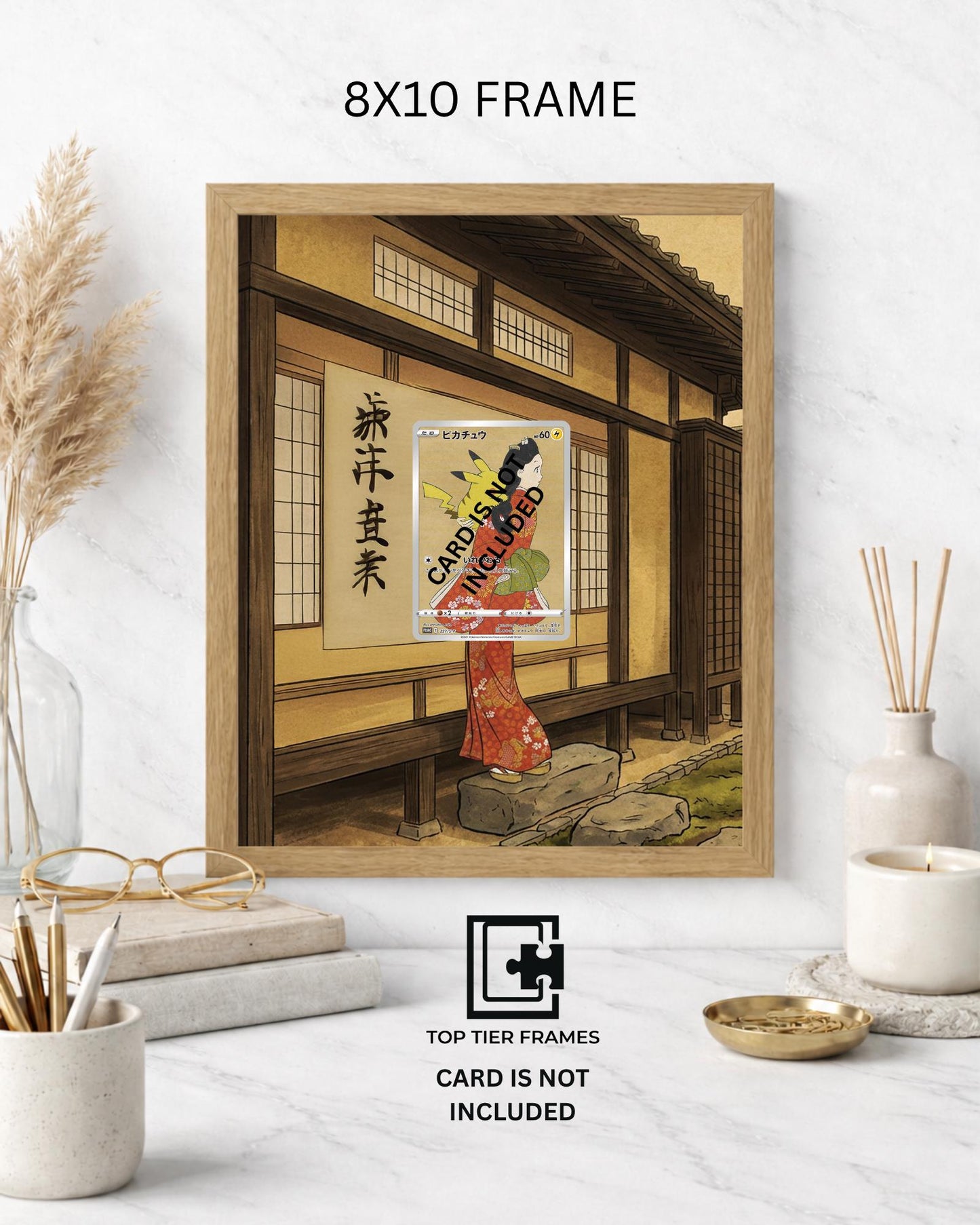 Art Display Frame for Pikachu Stamp Box Promo | Beauty Looking Back Card Gallery Showcase | Accessory for Pokémon TCG