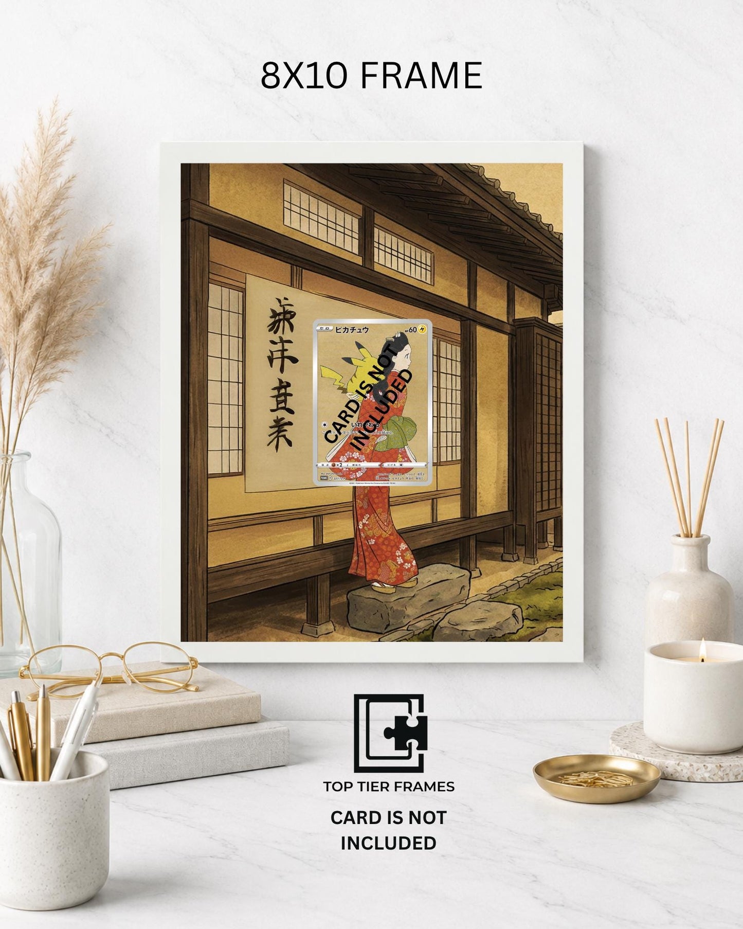 Art Display Frame for Pikachu Stamp Box Promo | Beauty Looking Back Card Gallery Showcase | Accessory for Pokémon TCG