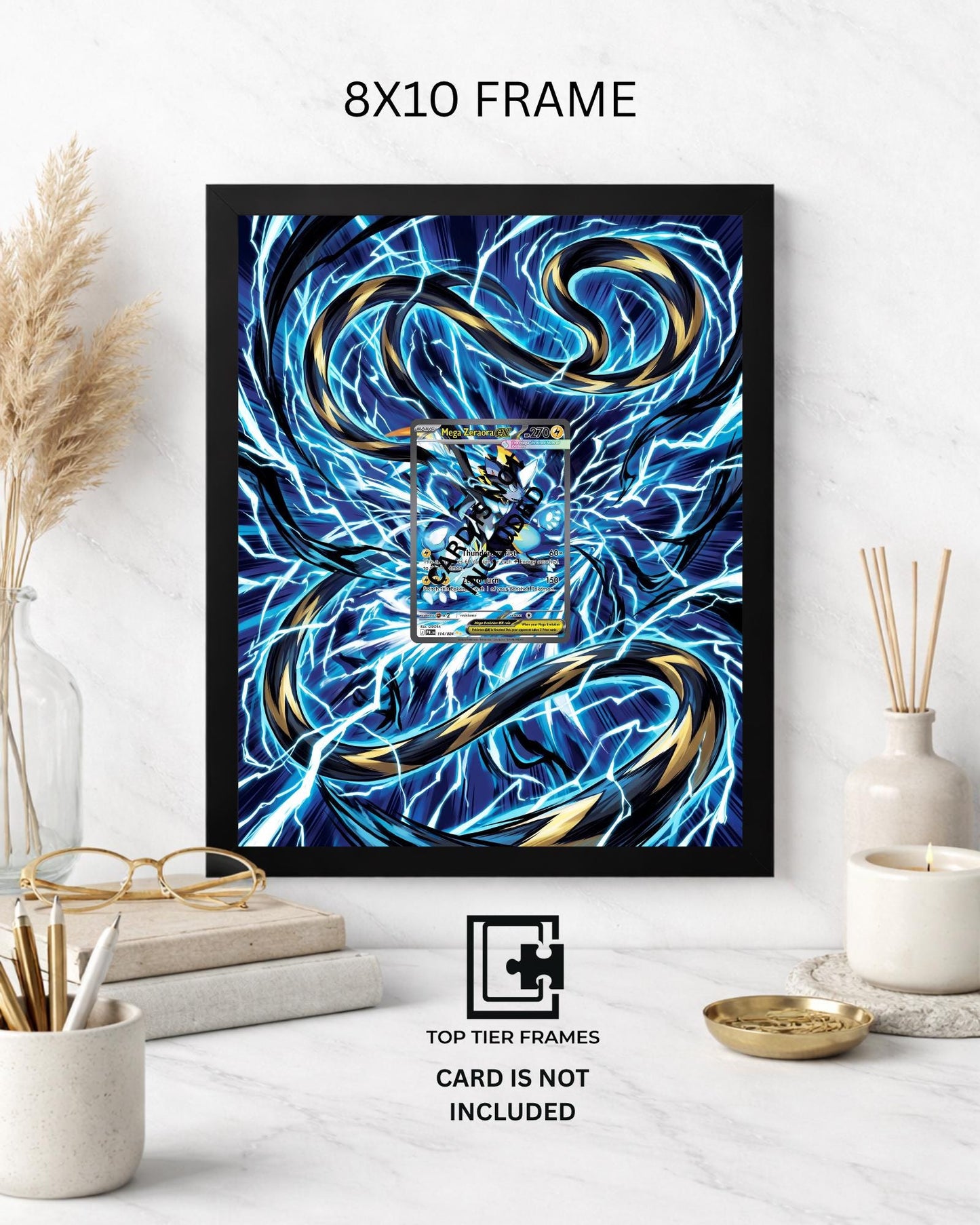 Mega Zeraora ex Pokémon TCG card display frame - extended art wall decor