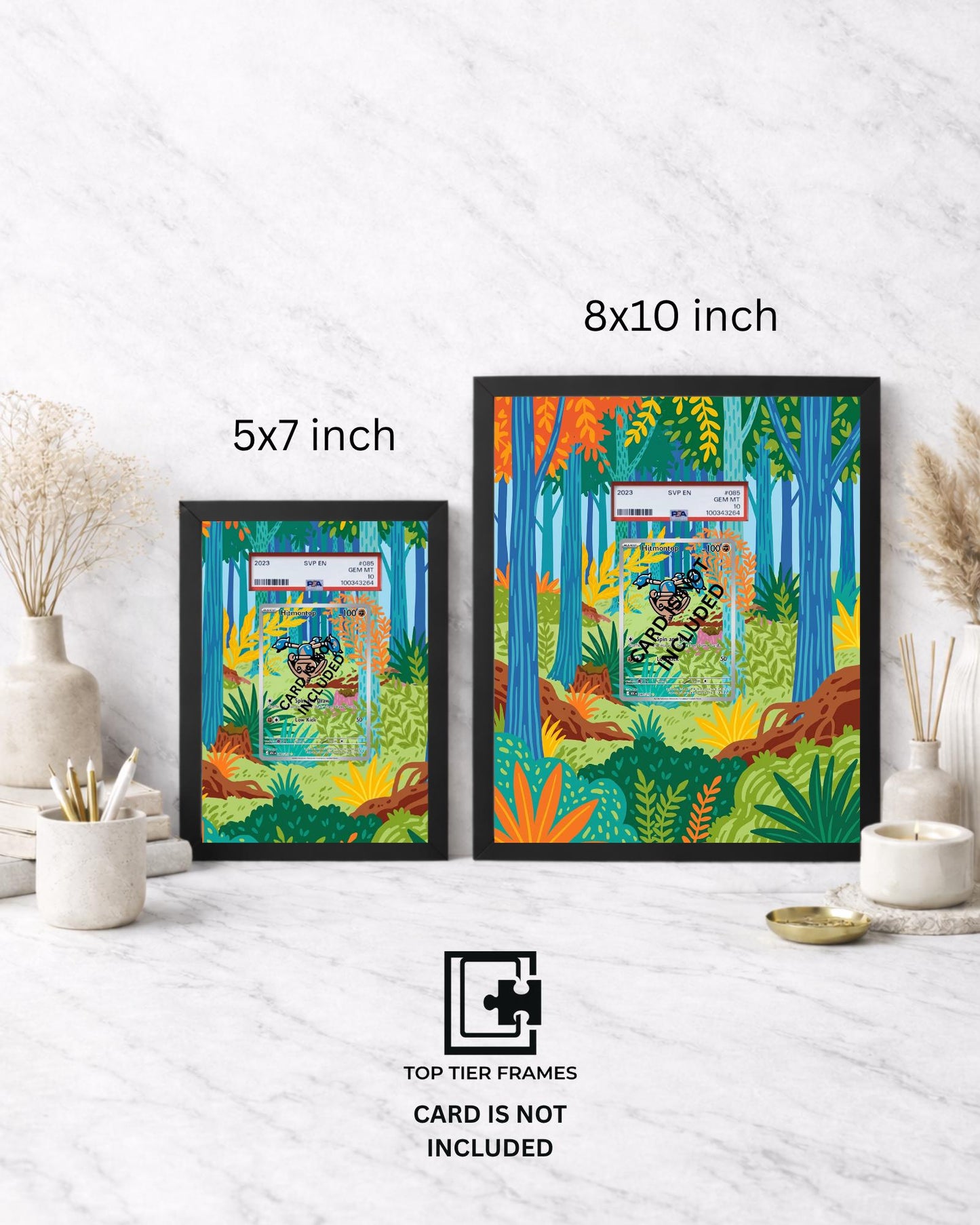 Art Display Frame for Hitmontop | Forest Nature Card Gallery Showcase | Accessory for Pokémon TCG