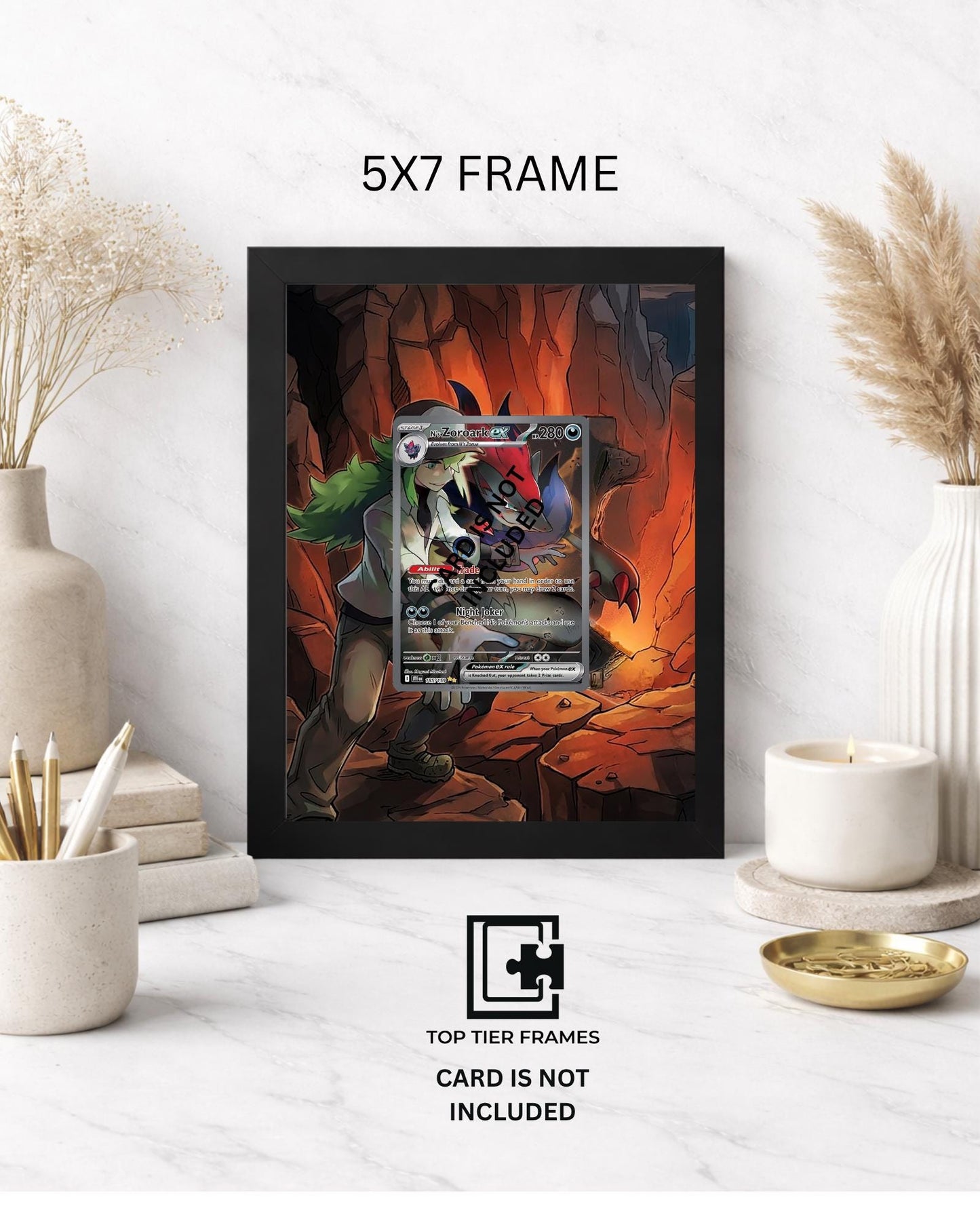 Art Display Frame for N's Zoroark ex | Dark Canyon Card Gallery Showcase | Accessory for Pokémon TCG
