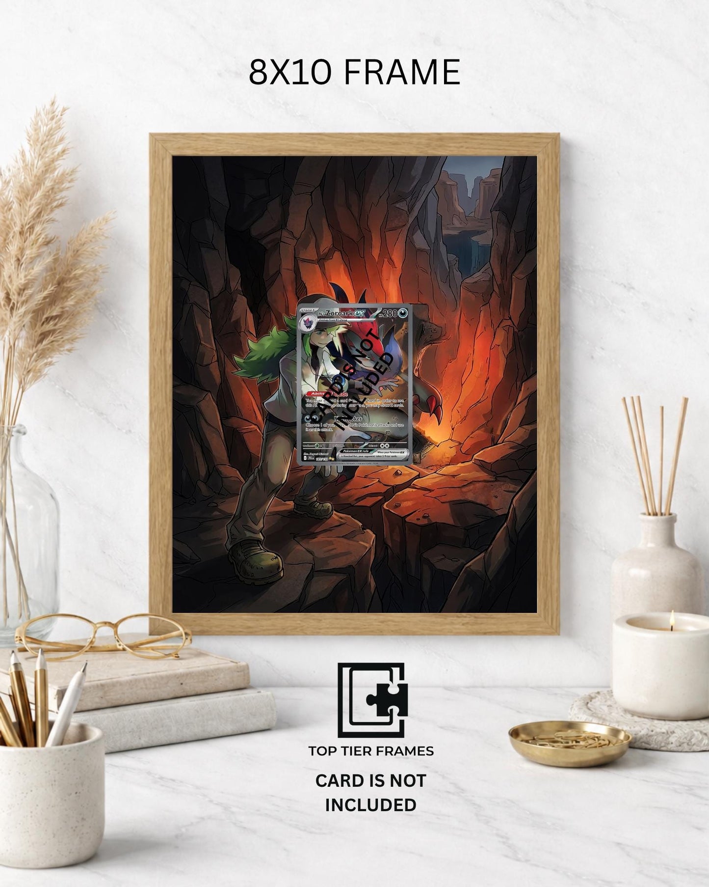 Art Display Frame for N's Zoroark ex | Dark Canyon Card Gallery Showcase | Accessory for Pokémon TCG