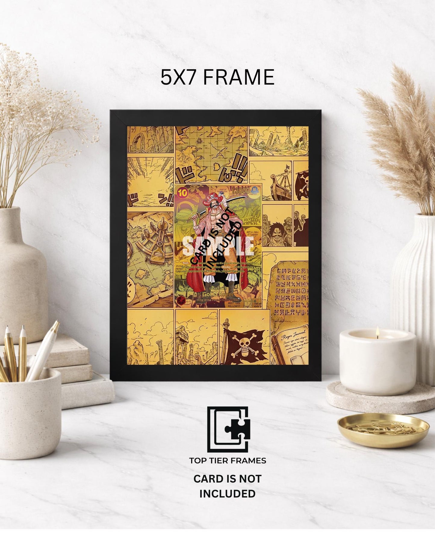 Art Display Frame for Gol D. Roger | Pirate King Manga Gallery Showcase | Accessory for One Piece TCG