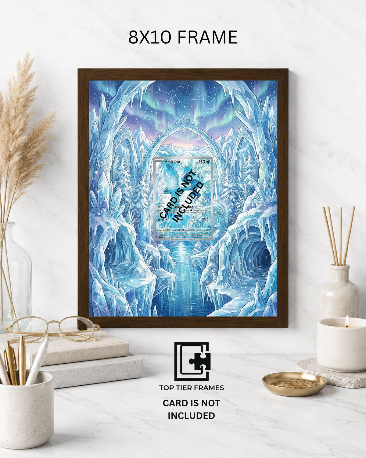Art Display Frame for Articuno | Frosty Aurora Card Gallery Showcase | Accessory for Pokemon TCG